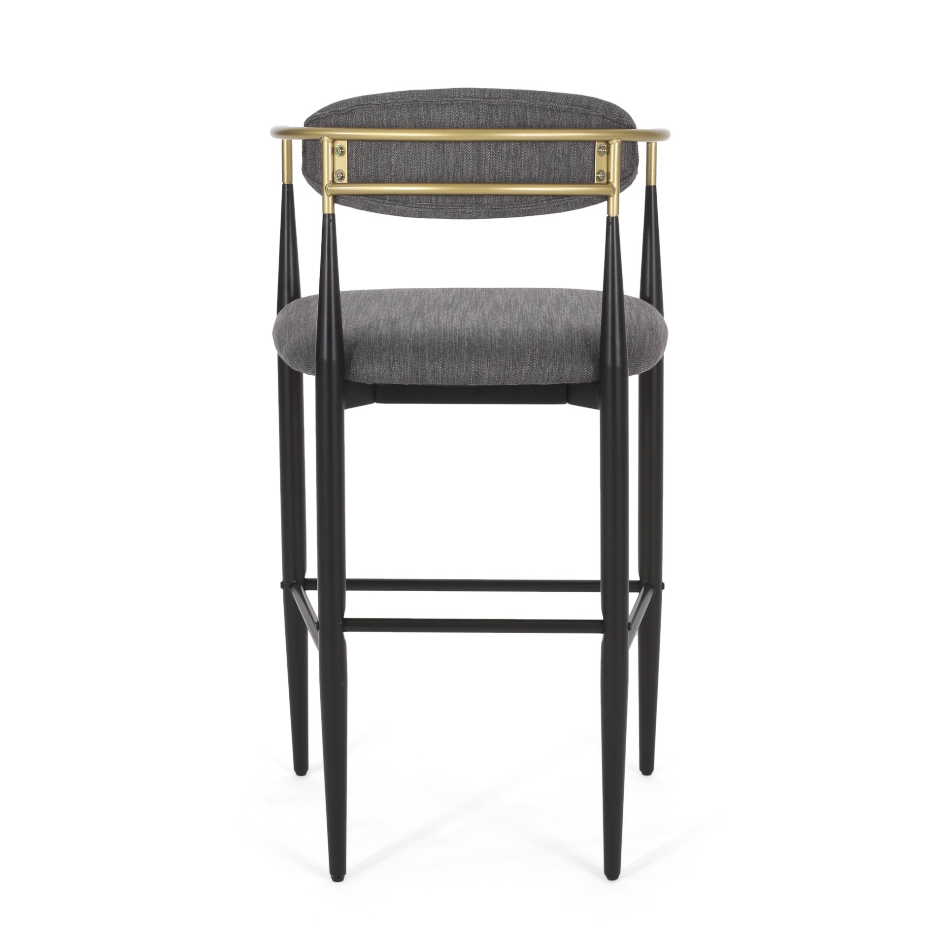 Upholstered Bar Stools With Backs For Kitchen Island (Set of 2) - Charcoal - Image 9