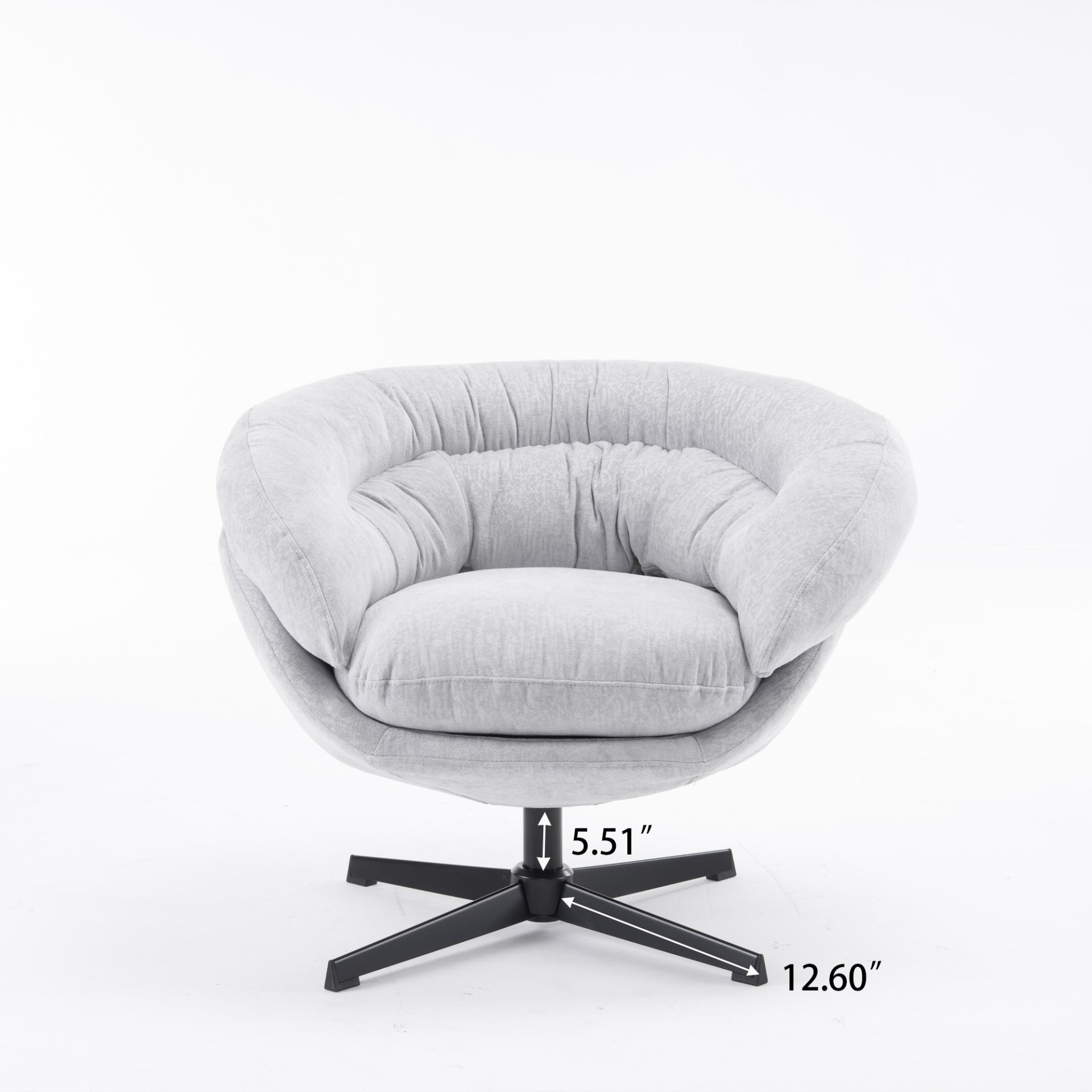 Modern Office Chair With Swivel - Gray - Image 10