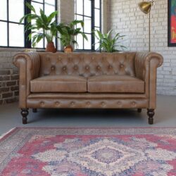 Buffalo - Leather Chesterfield Sofa - Brown