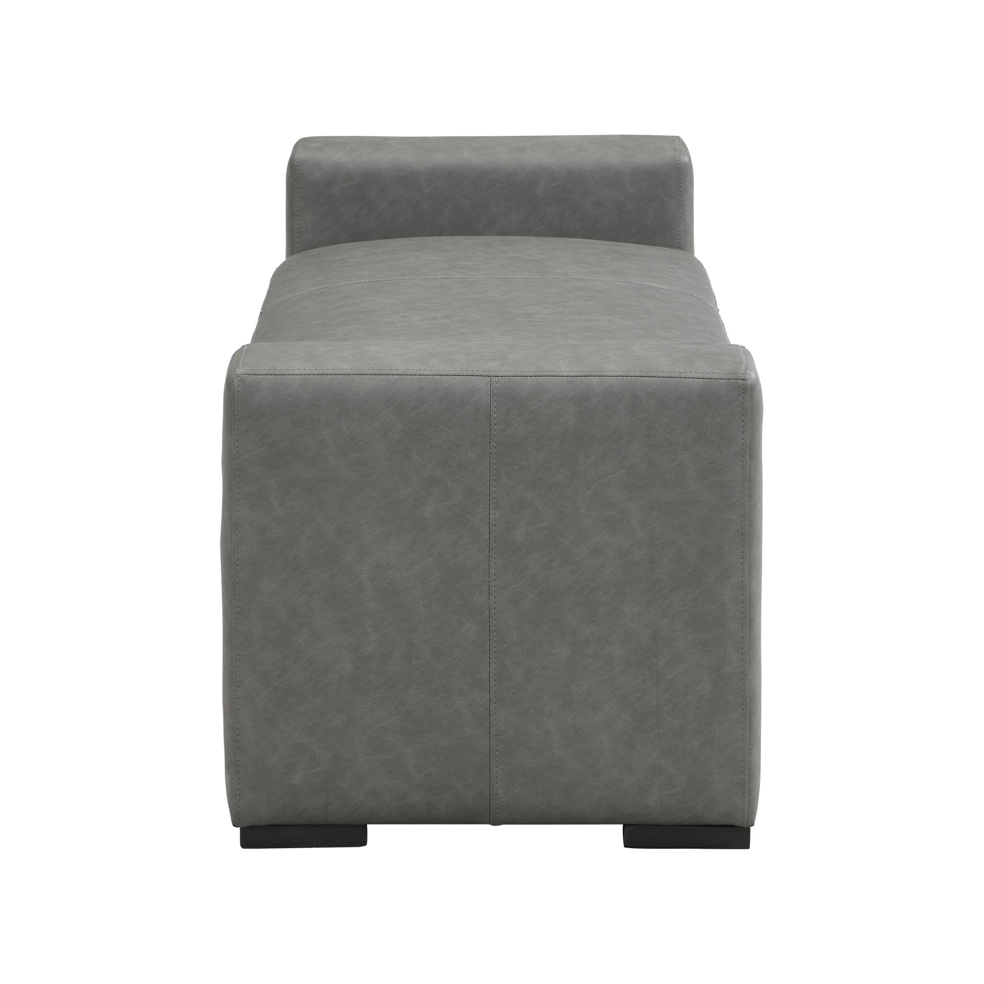 Ottoman With Unique Armrest Design For Living Spaces - Gray - Image 7
