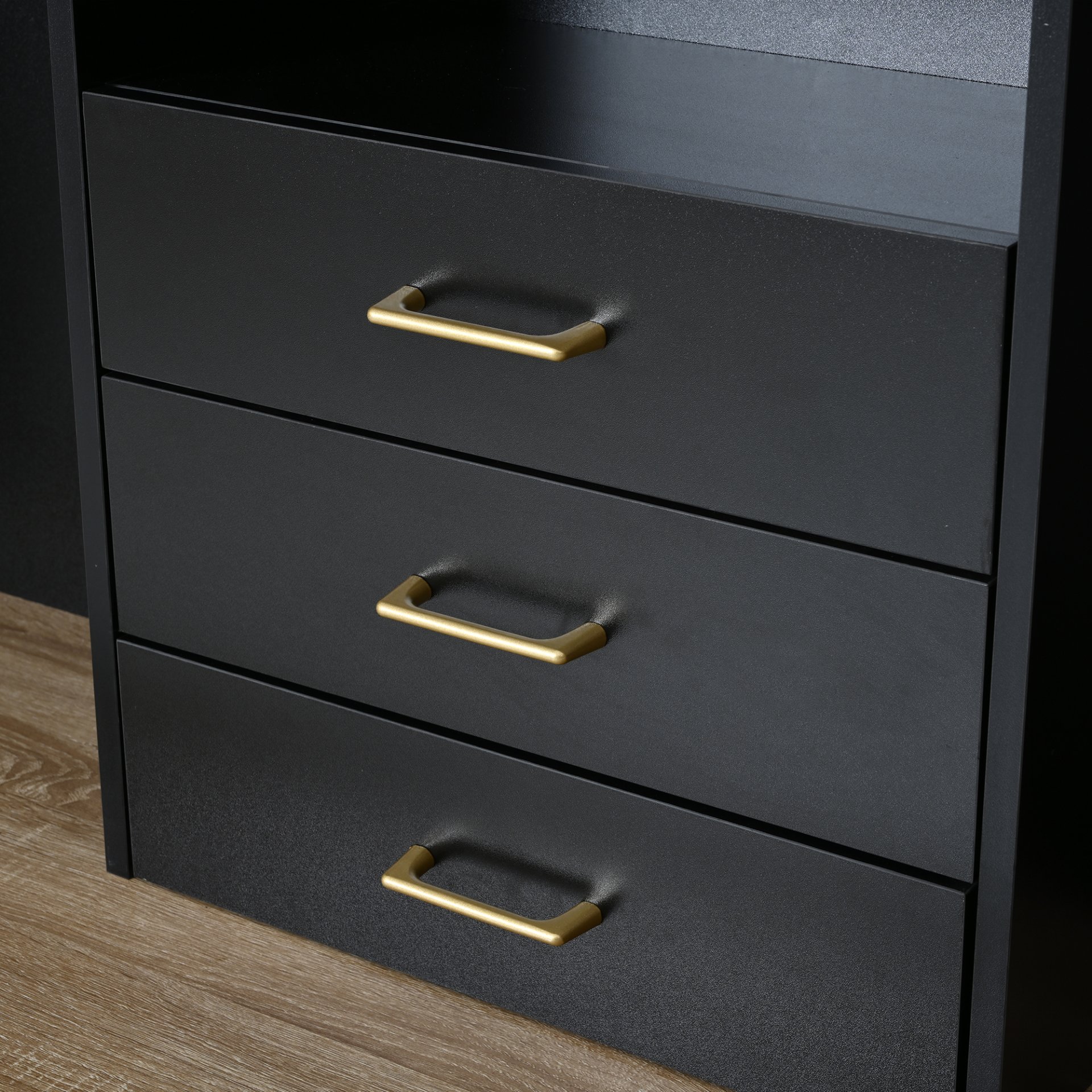 Entryway Hall Tree With Bench And Storage, 5 In 1 Coat Rack, 6 Drawers, 3 Cabinets And 3 Tier Top Storage - Black - Image 10