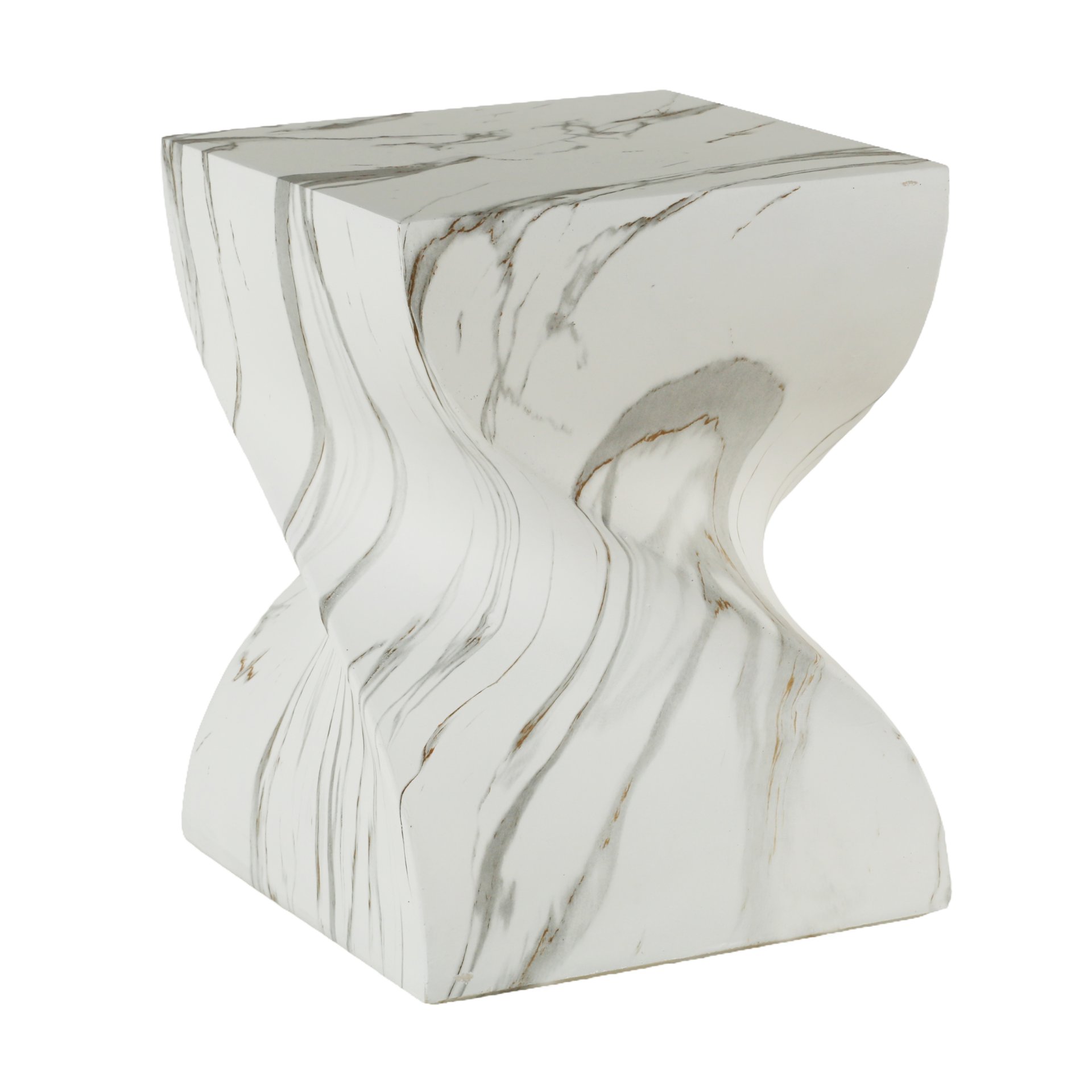 Outdoor End Table, Round Side Table For Patio And Garden - Marble - Image 10