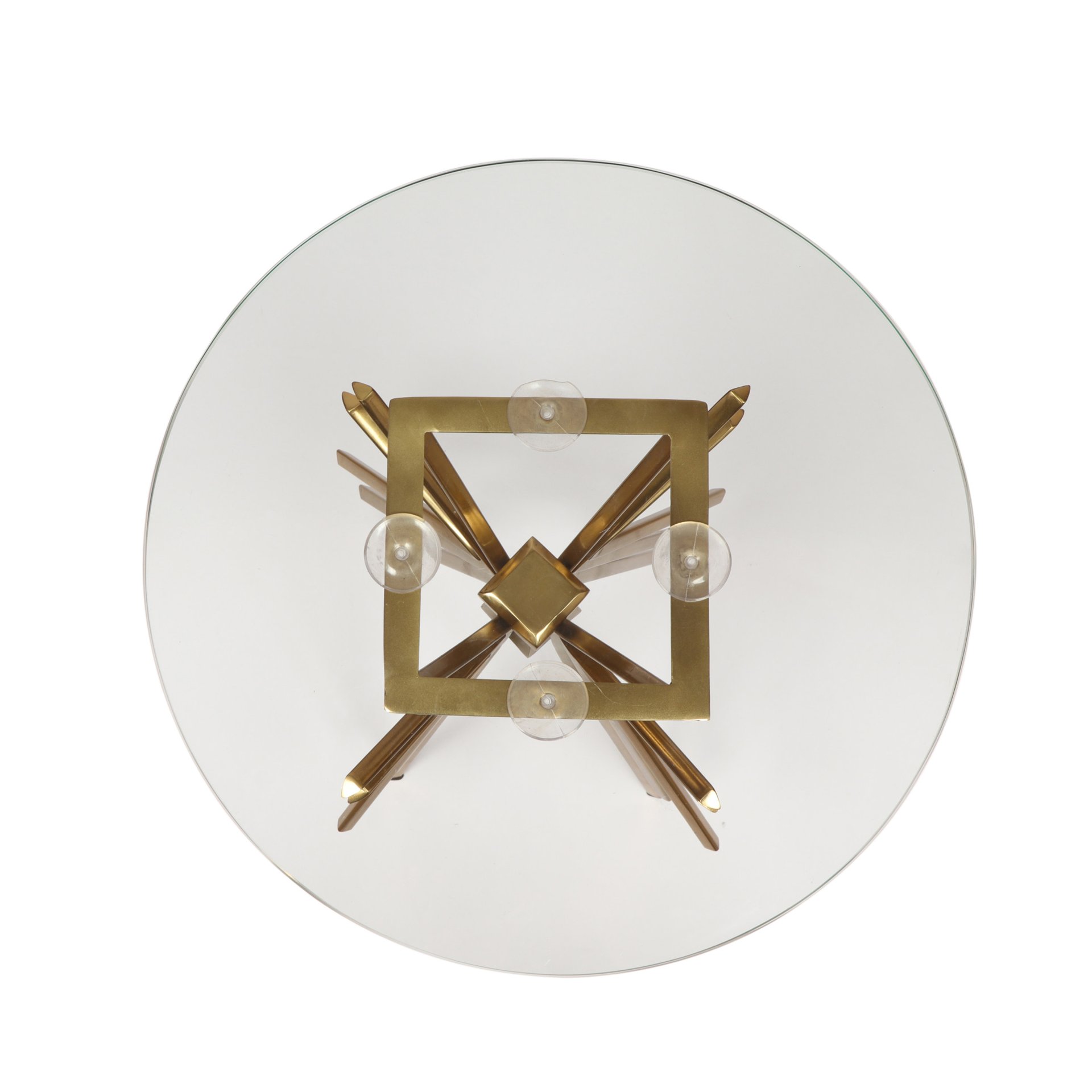 Table With Sunburst Design - Gold - Image 8