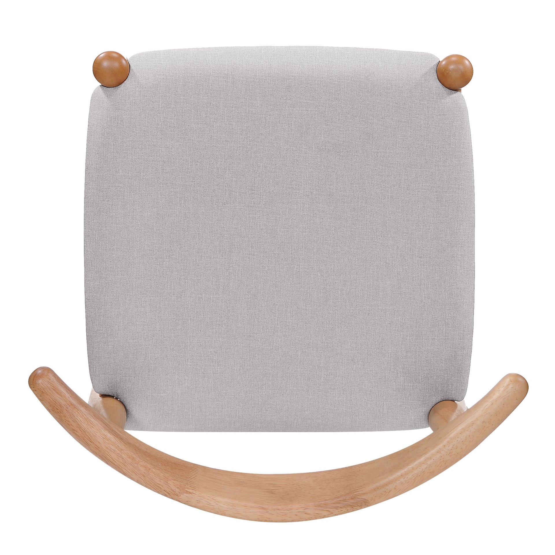 5 Piece Dining Set, Table And 4 Upholstered Chairs - Beige / White / Oak - Image 19