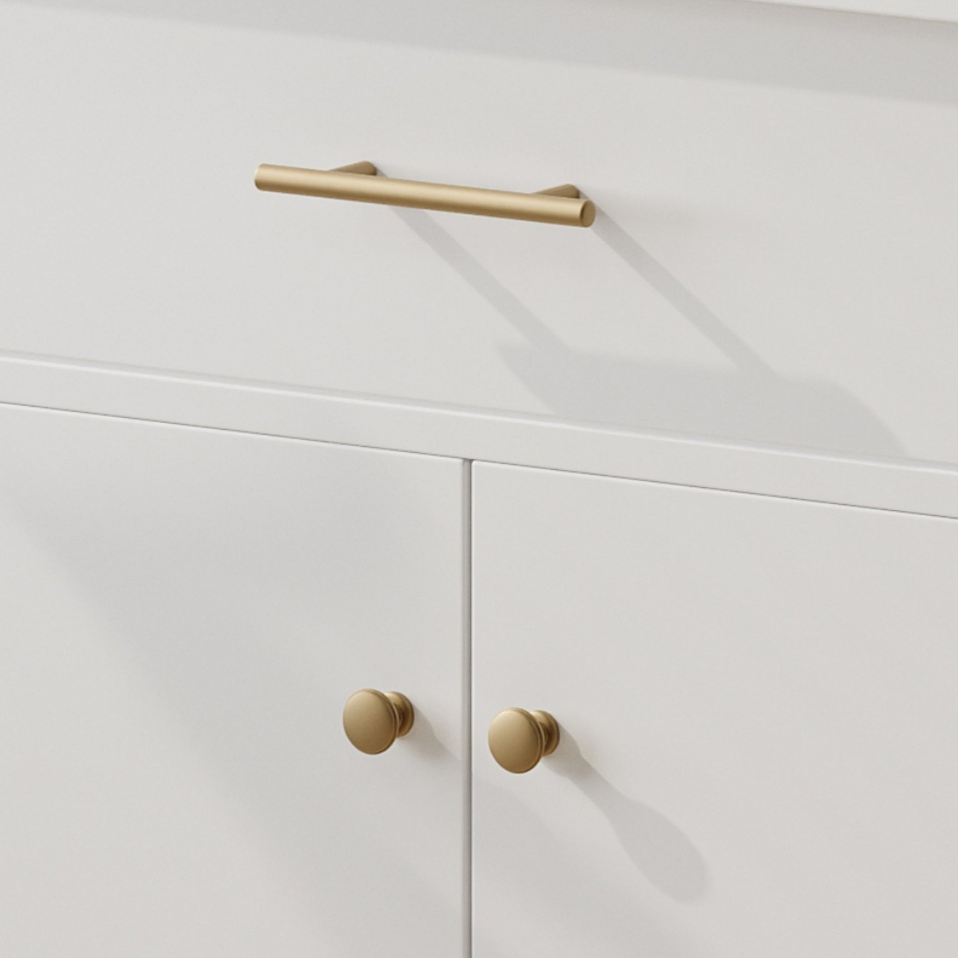 Bathroom Vanity With Sink, Soft Close Doors And Adjustable Shelf, Curved Profile Design - White - Image 12