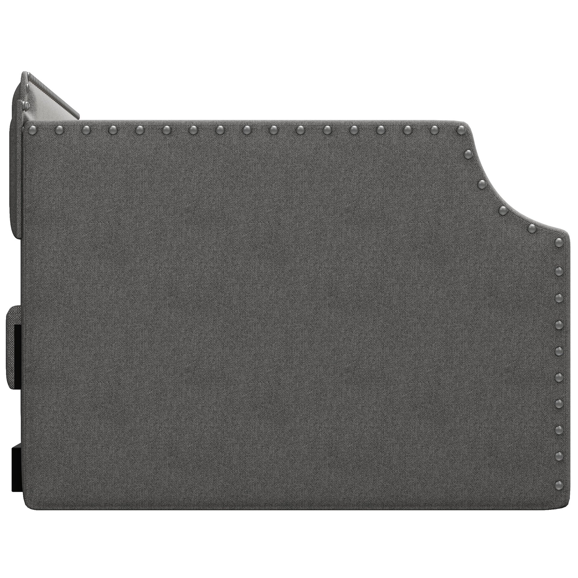 Upholstered Daybed With Trundle, Twin, Slat Support - Gray - Image 13