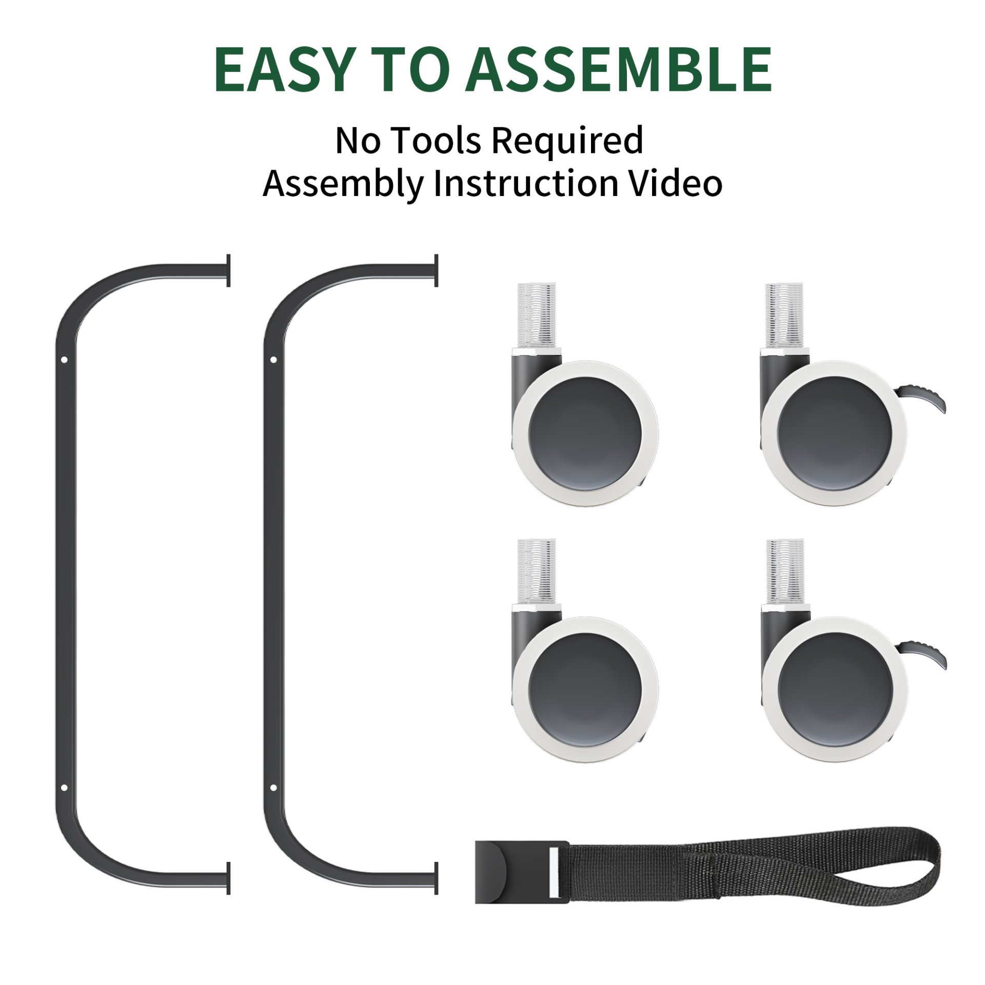 Twin Folding Bed With Memory Foam Mattress Portable Rollaway Bed Sturdy Metal Frame - Brushed Nickel - Image 8