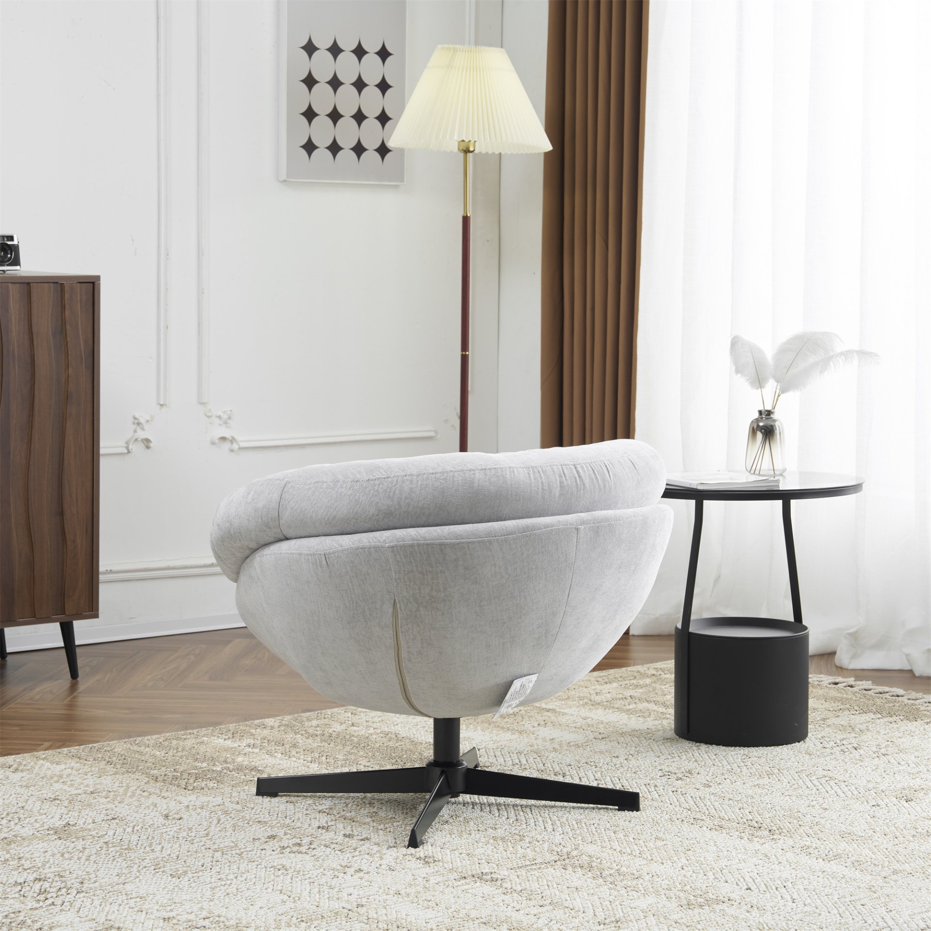 Modern Office Chair With Swivel - Gray - Image 15