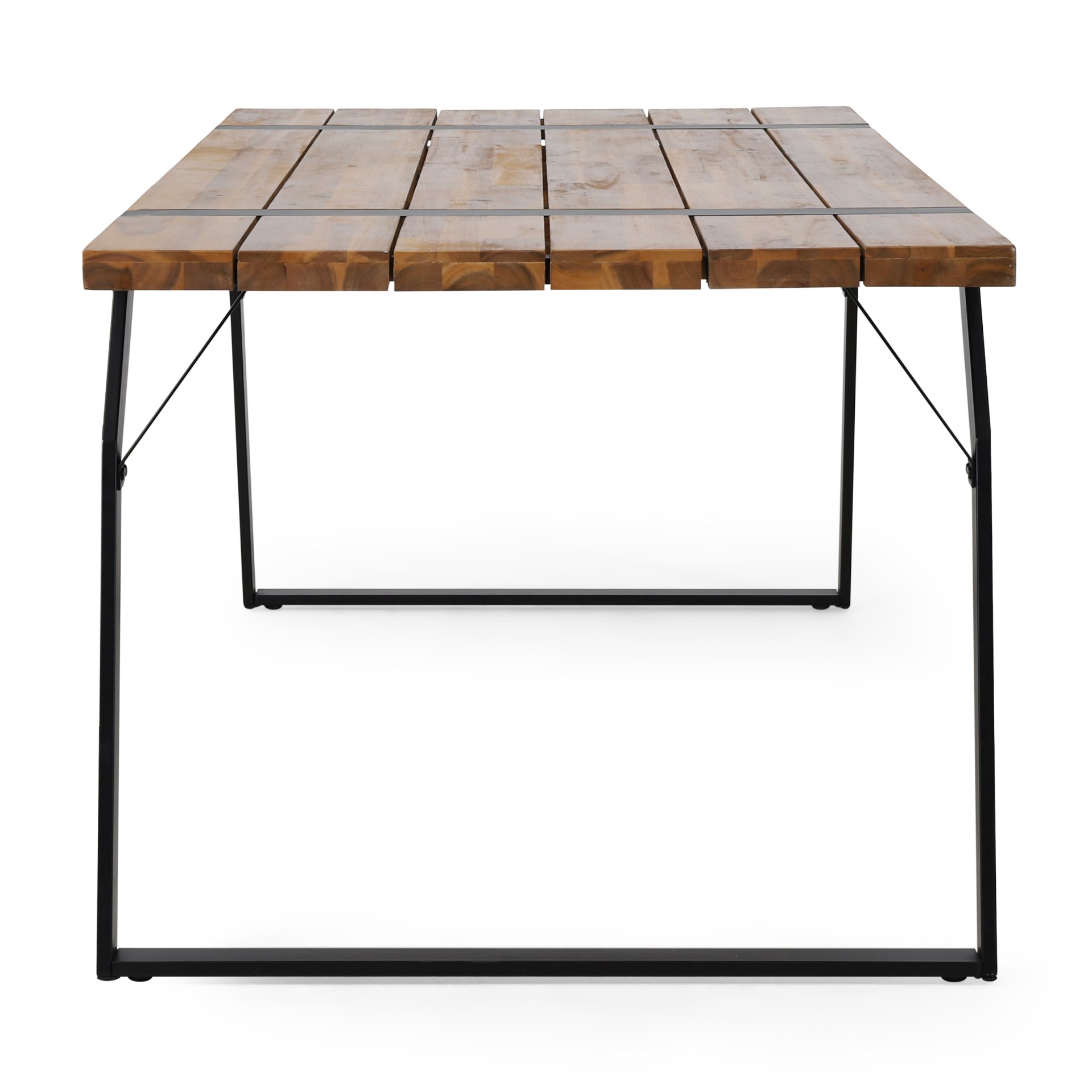 Zora - Dining Table Industrial & Iron Table - Black - Image 8