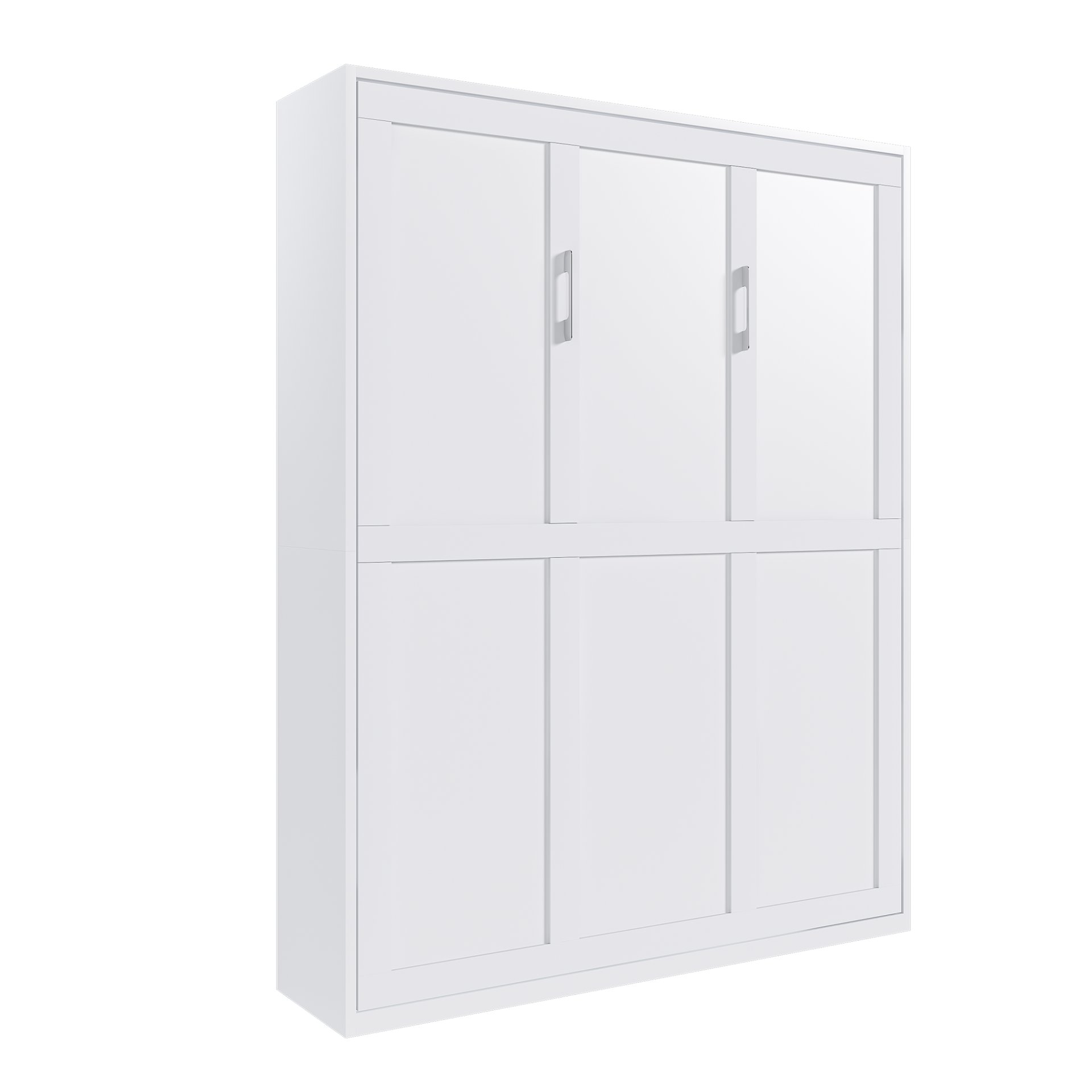 Queen Murphy Bed, Space Saving Design - White - Image 17