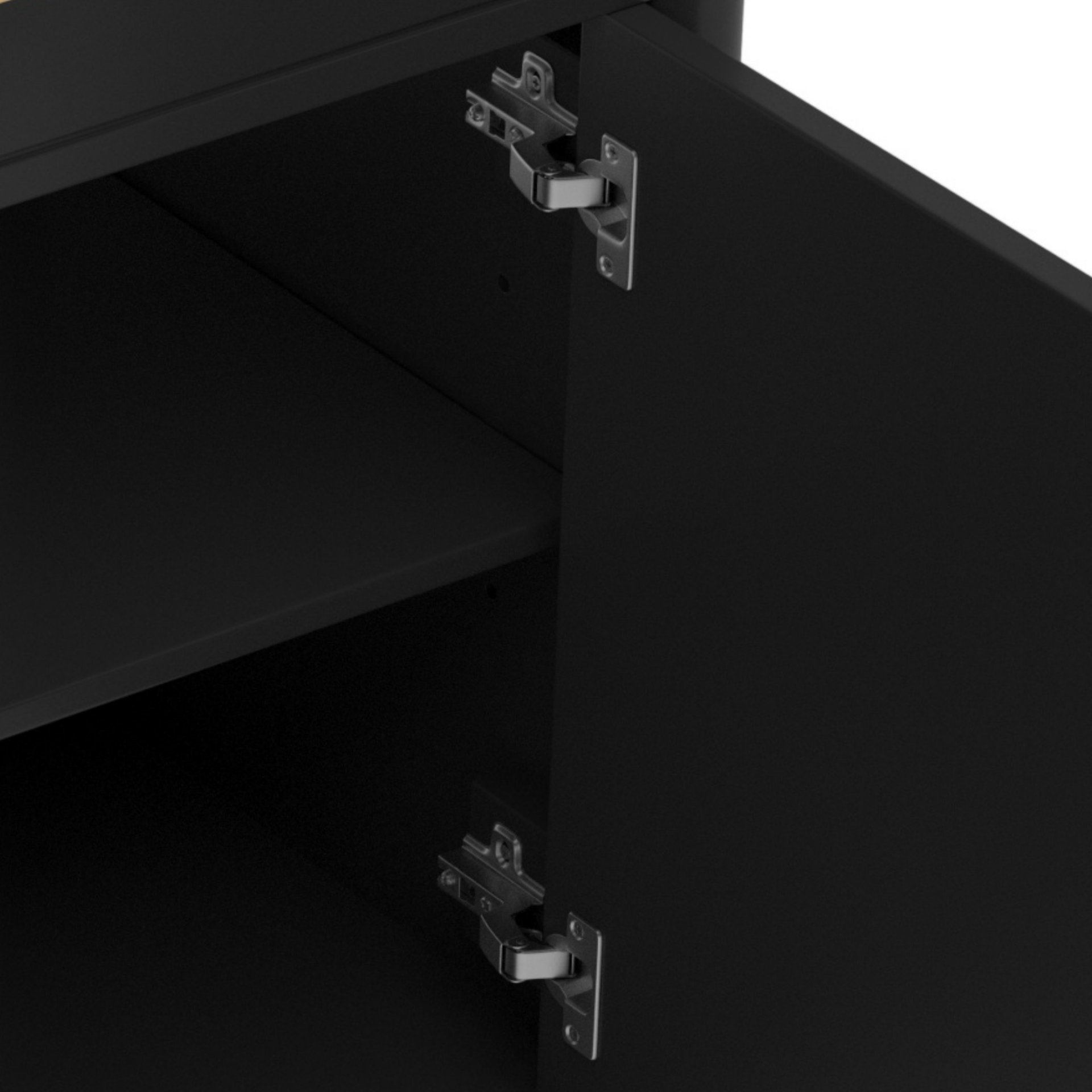 Bathroom Vanity With Sink, Soft Close Doors And Adjustable Shelf, Curved Profile Design - Black - Image 13