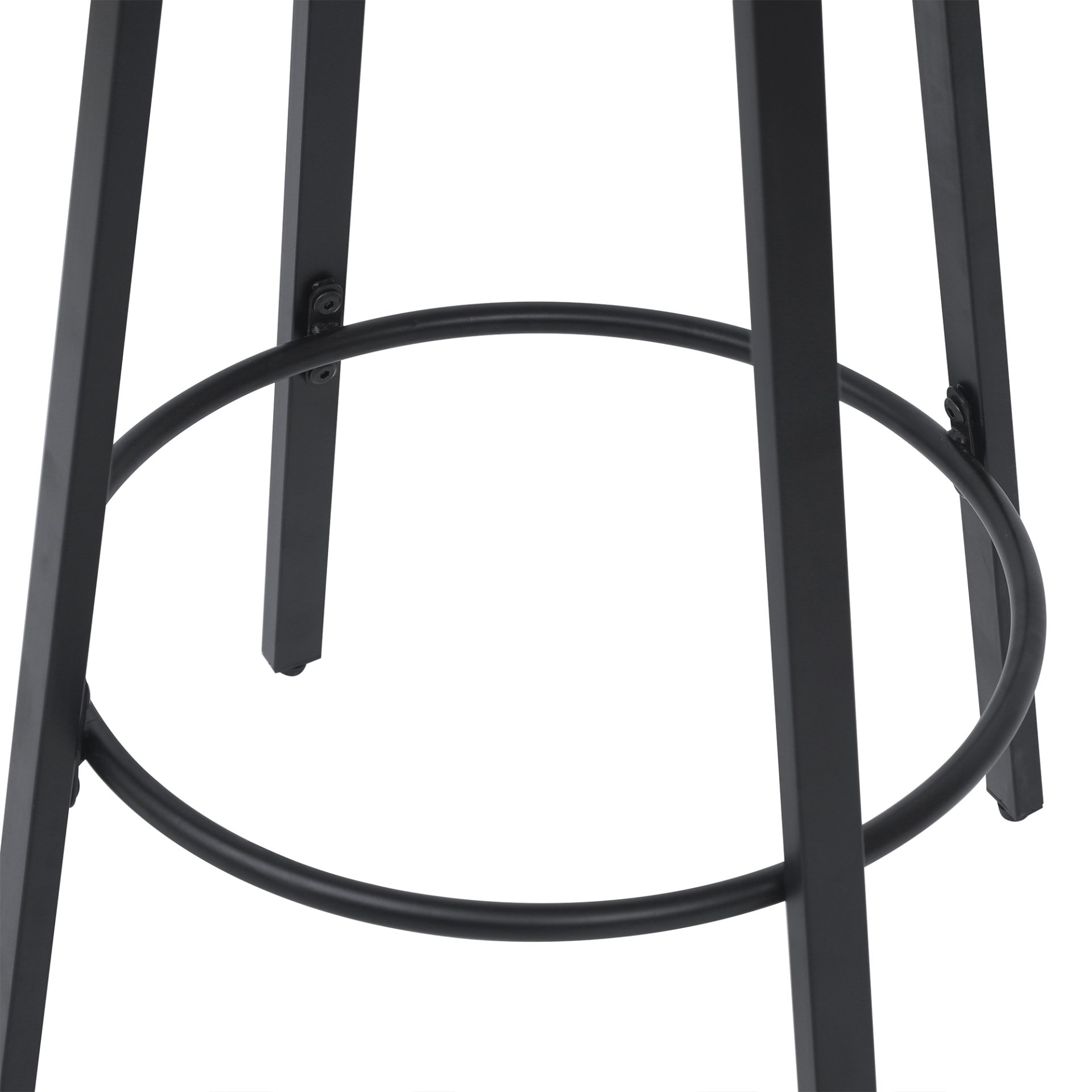 Counter Height Bar Stools Backless Handwoven Kitchen Dining Chairs With Round Footrest (Set of 2) Weaving Pub Stoo - Creamy White - Image 12