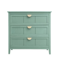 3 Drawer Cabinet For Bedroom, Living Room, Or Study, American Furniture - Light Green