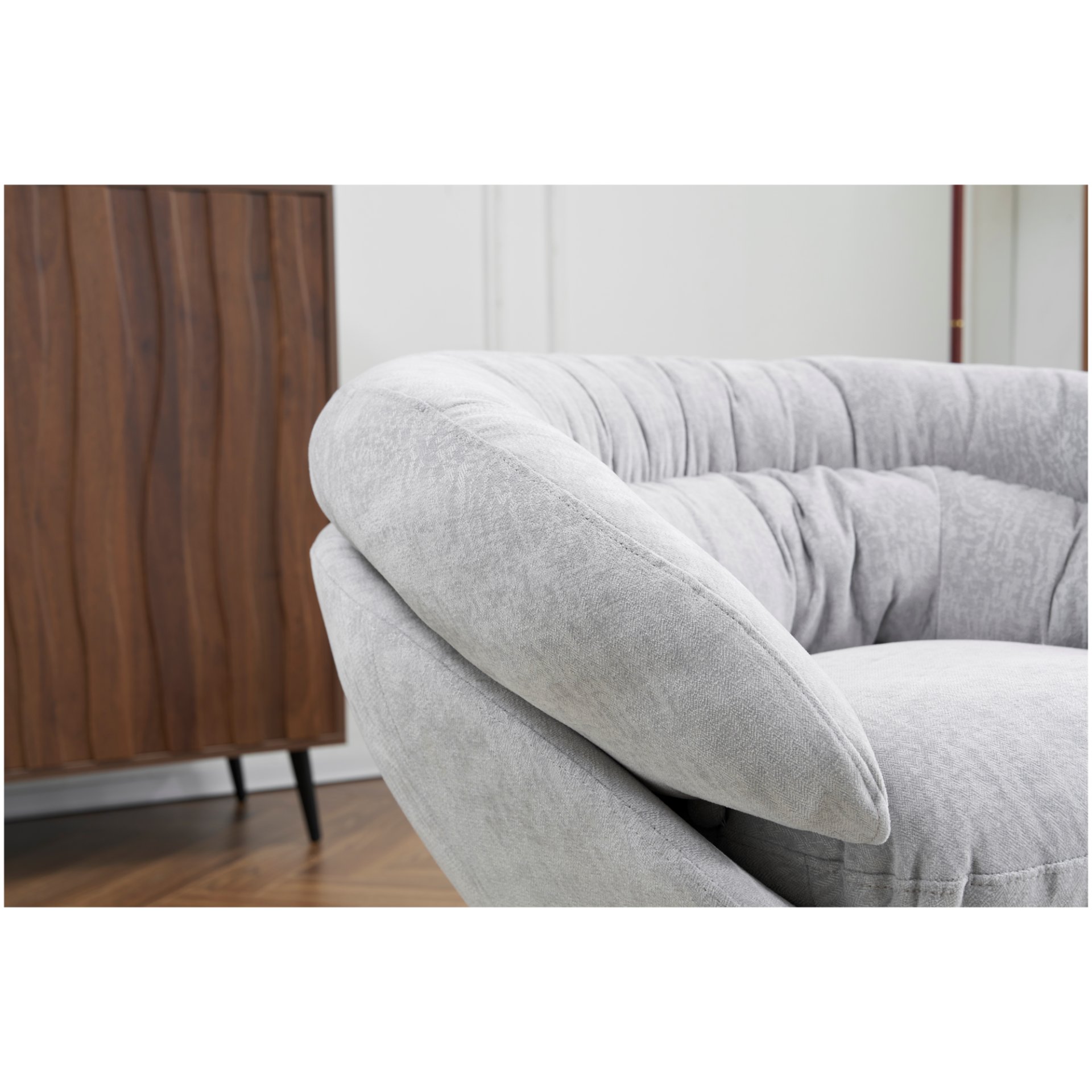 Modern Office Chair With Swivel - Gray - Image 18