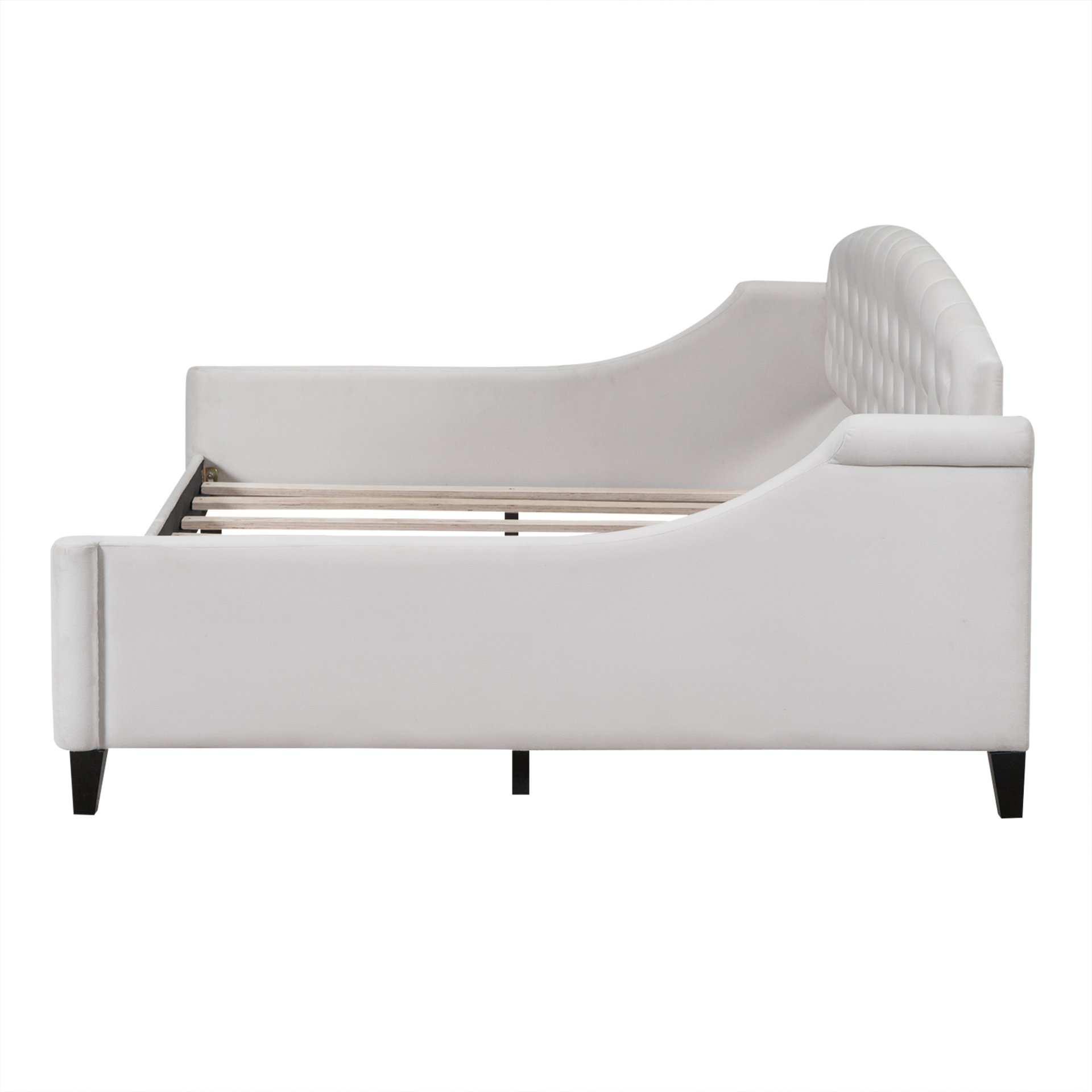Luxury Tufted Button Daybed, Full - Beige - Image 12