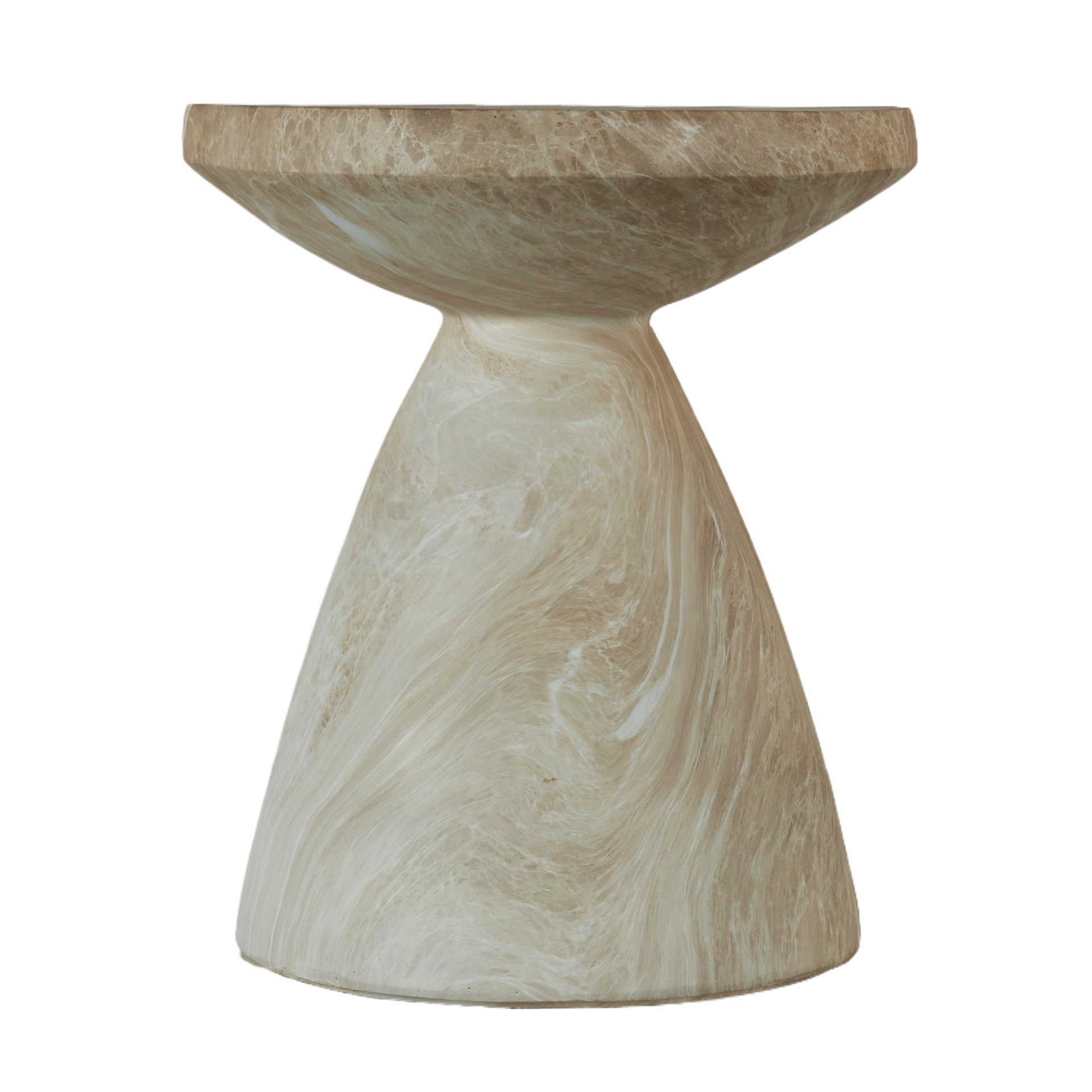 Outdoor Geometric End Table - Marble - Image 9
