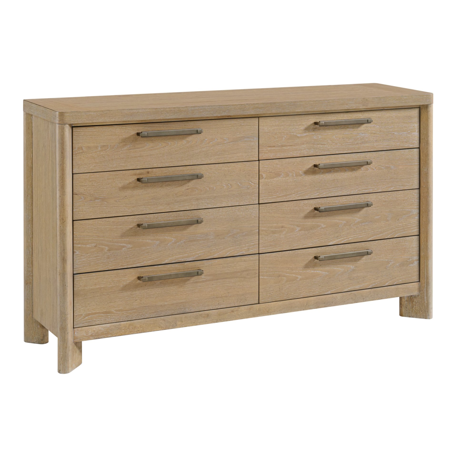 Contemporary 8 Drawer Dresser - Tan - Image 4