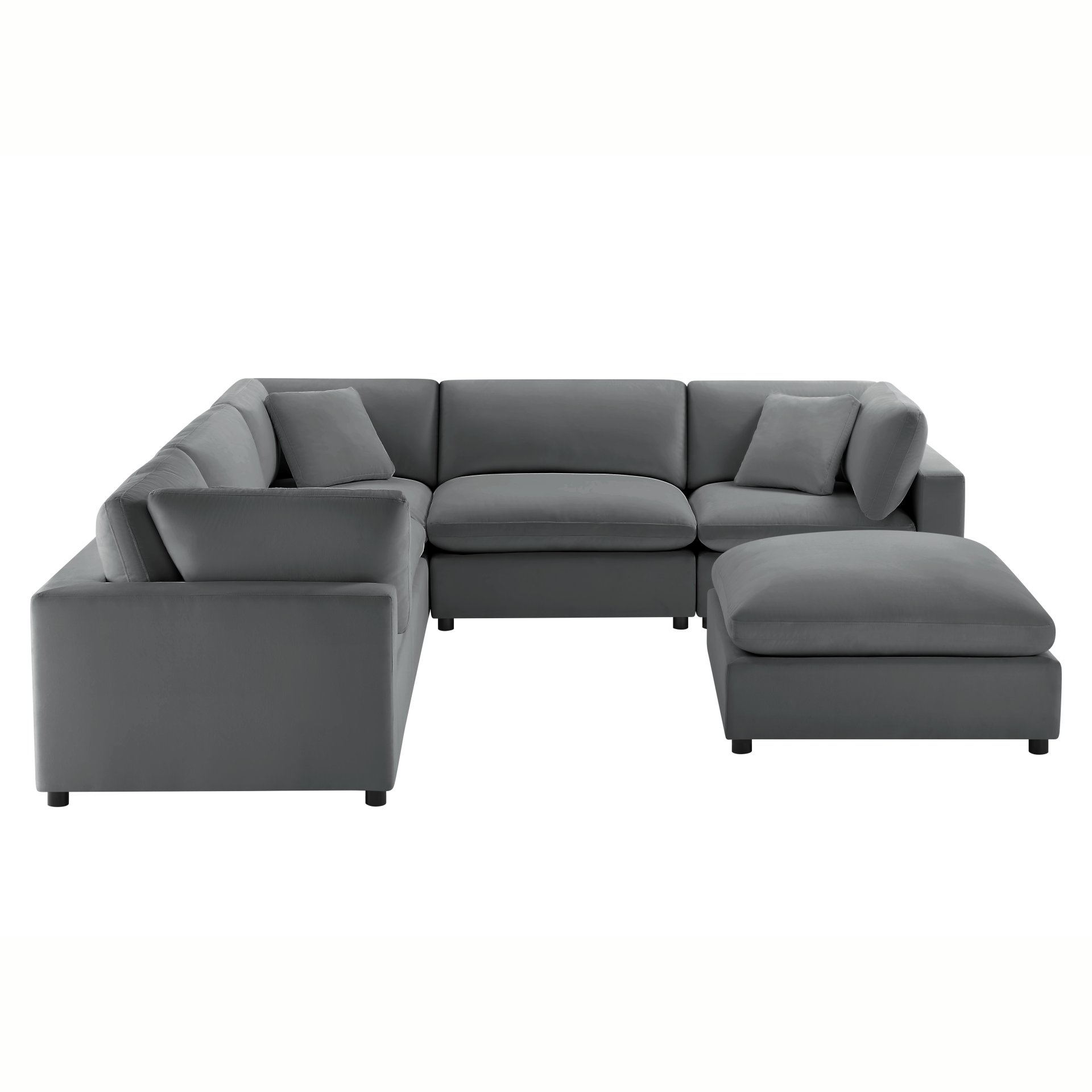 Caylie - Modular 6 Piece Sectional - Charcoal - Image 5