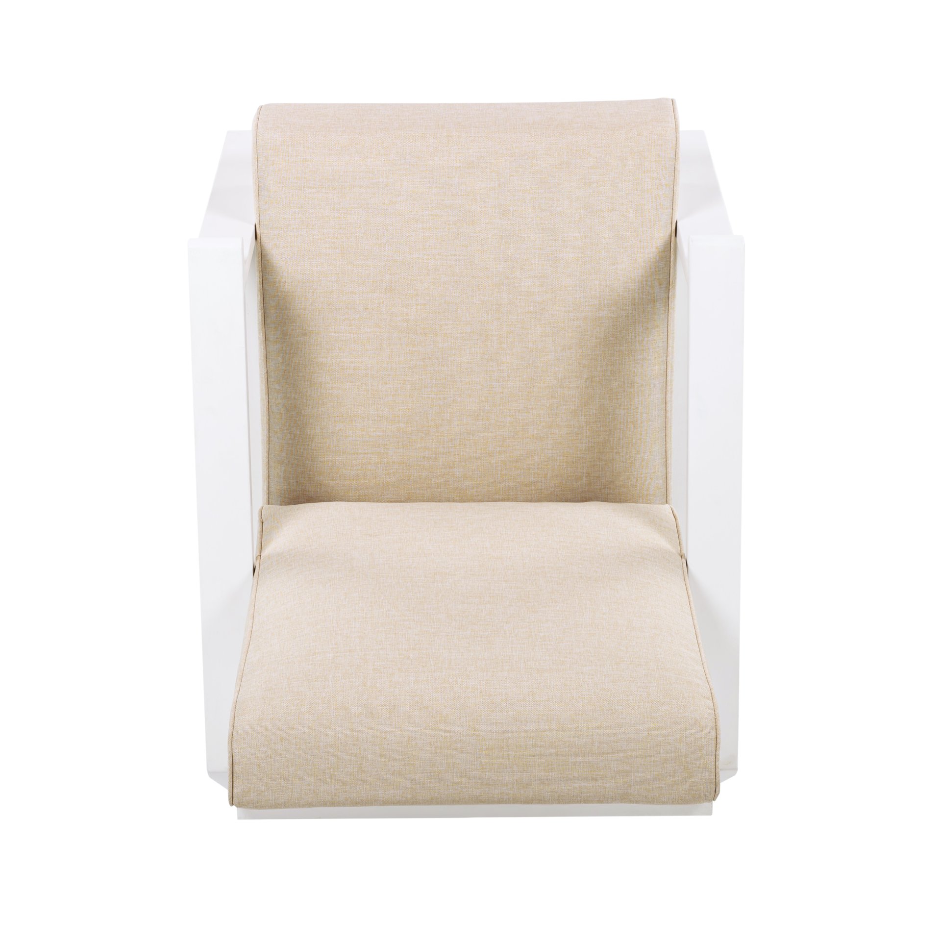 Outdoor Patio Lounge Chair - Beige / White - Image 14