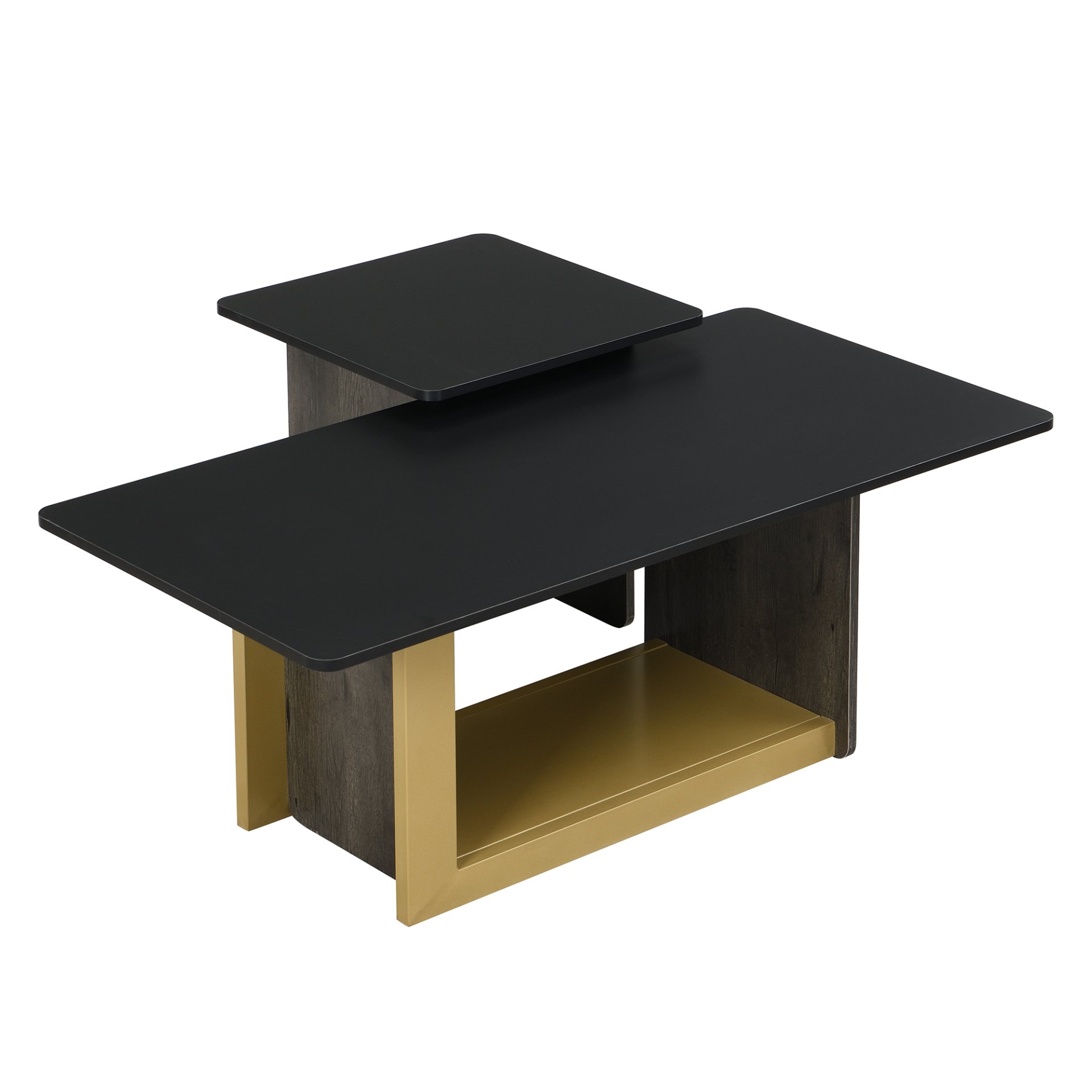 TV Stand And Coffee Table (Set of 2) - Black - Image 9