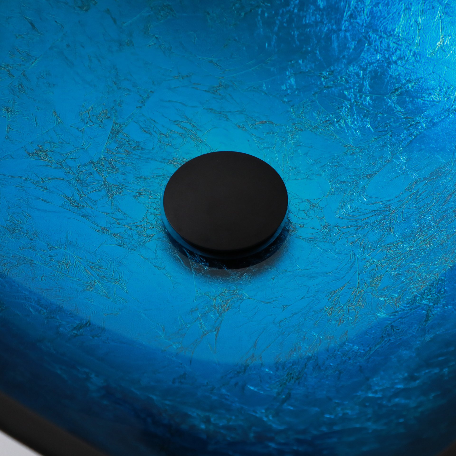 Artistic Vessel Sink With Faucet And Pop Up Drain - Blue - Image 11