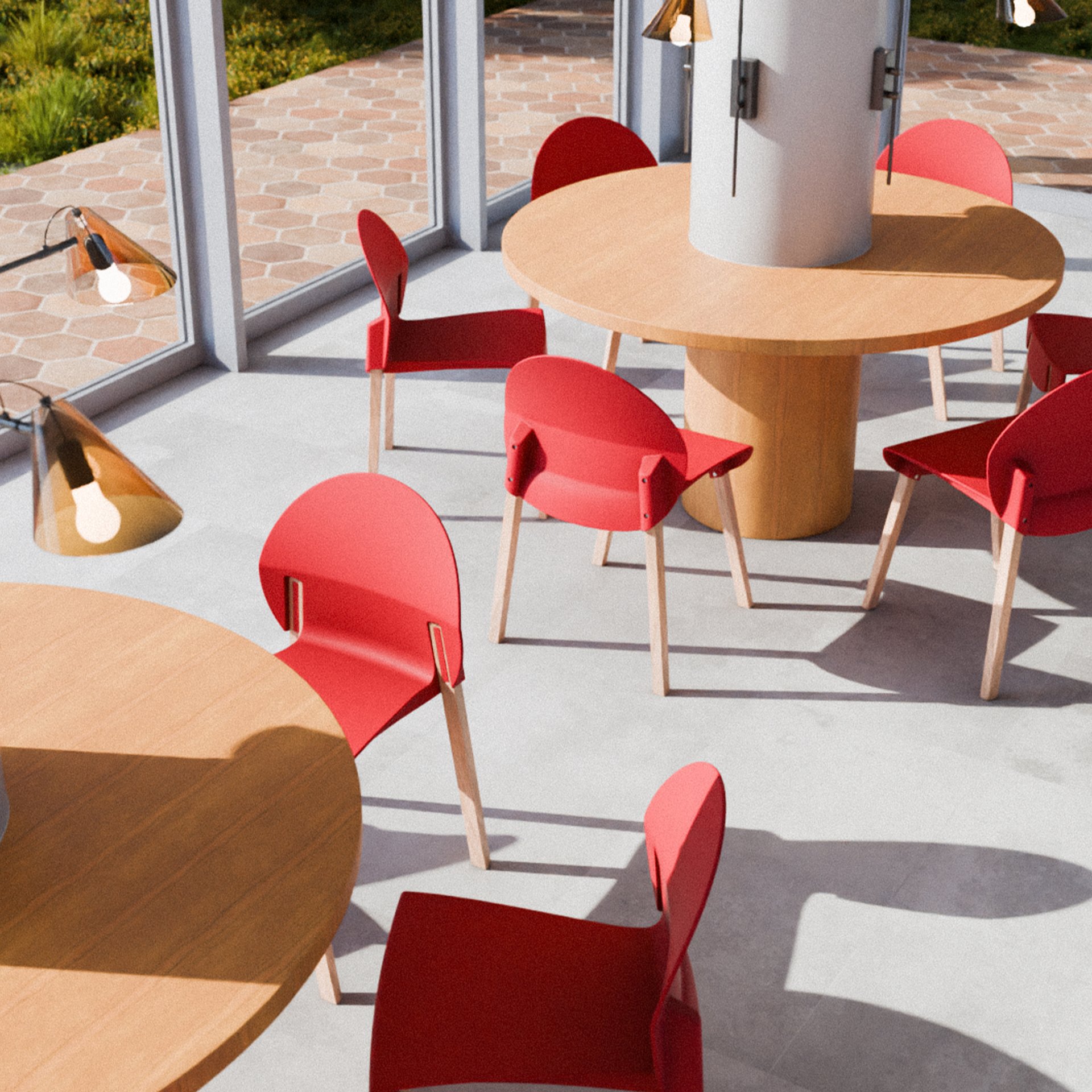 4 Piece Set Of Single Chairs With A Design Combining Modern And Traditional Elements, Durable And Comfortable - Crimson - Image 2