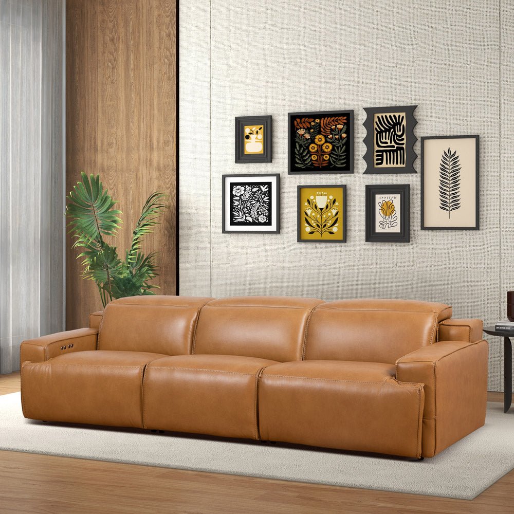 Urbana - Triple Power Recliner Sofa - Tan - Image 3