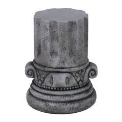 Outdoor End Table, Round Side Table For Patio And Garden - Antique Gray