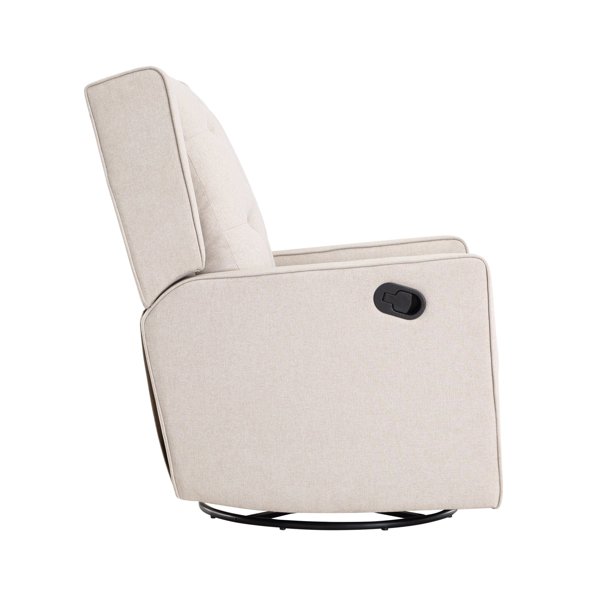 Milah - Gliding Swivel Recliner Tufted Latte - Light Coffee - Image 6