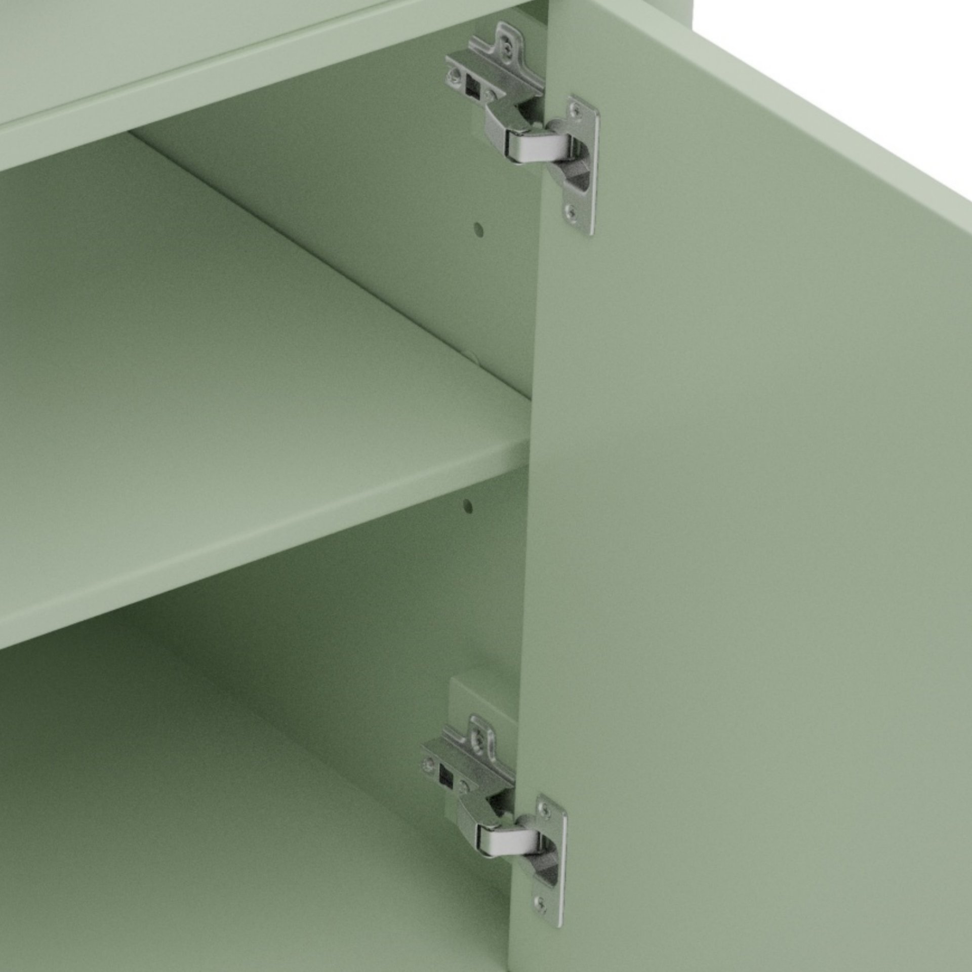 Bathroom Vanity With Sink, Soft Close Doors And Adjustable Shelf, Curved Profile Design - Green - Image 14