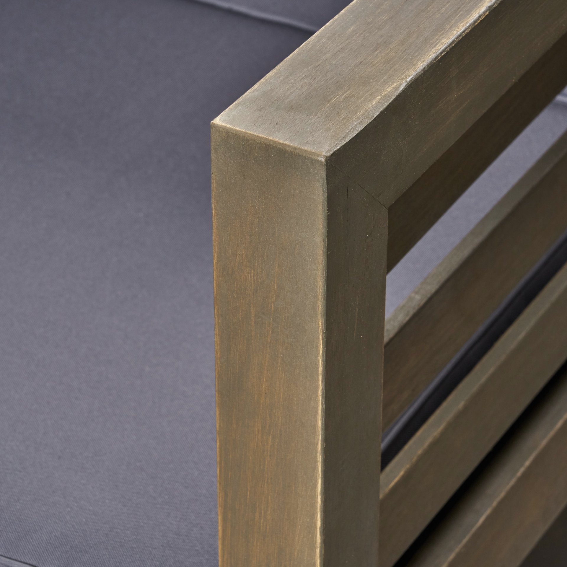 Outdoor Club Chair, Acacia Wood Patio Chair With Fabric Cushion For Backyard, Poolside, Garden Or Porch - Gray - Image 10