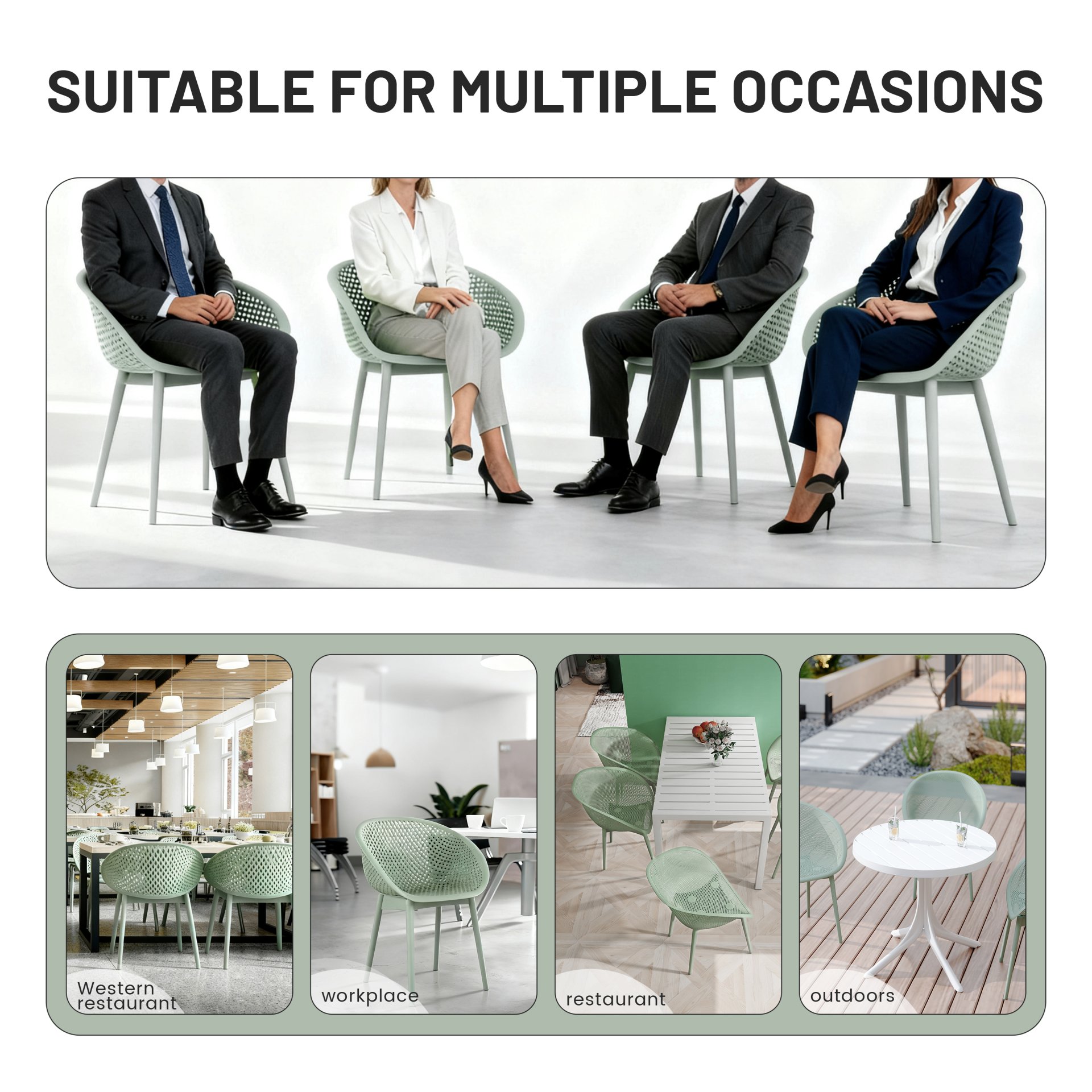 2 Pack Lounge Chair Set With Folding Square Table - Khaki / Pale Green / White - Image 16