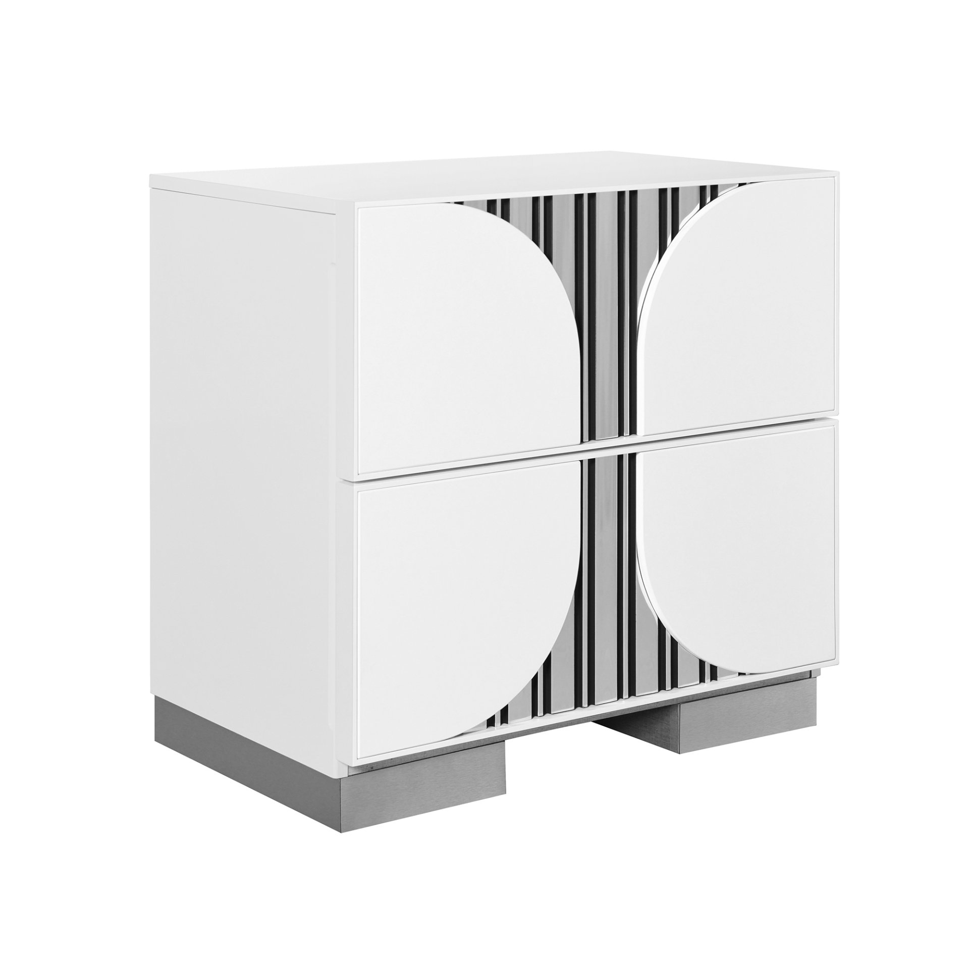 Sasha - Nightstand With Accents - White - Image 4