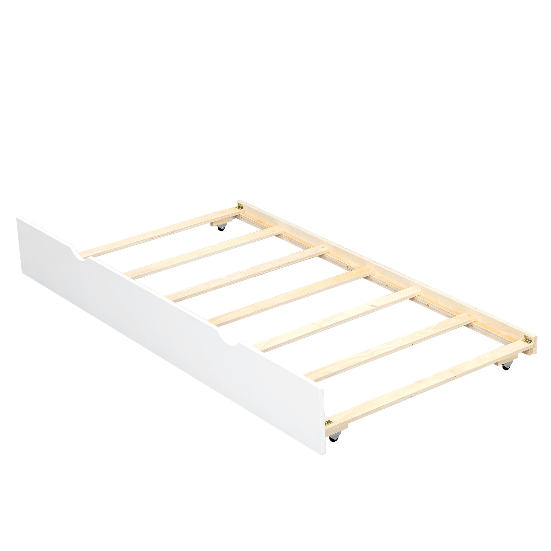 Twin Size Daybed With Storage Shelves, USB Charging, And Trundle Bed - White - Image 9