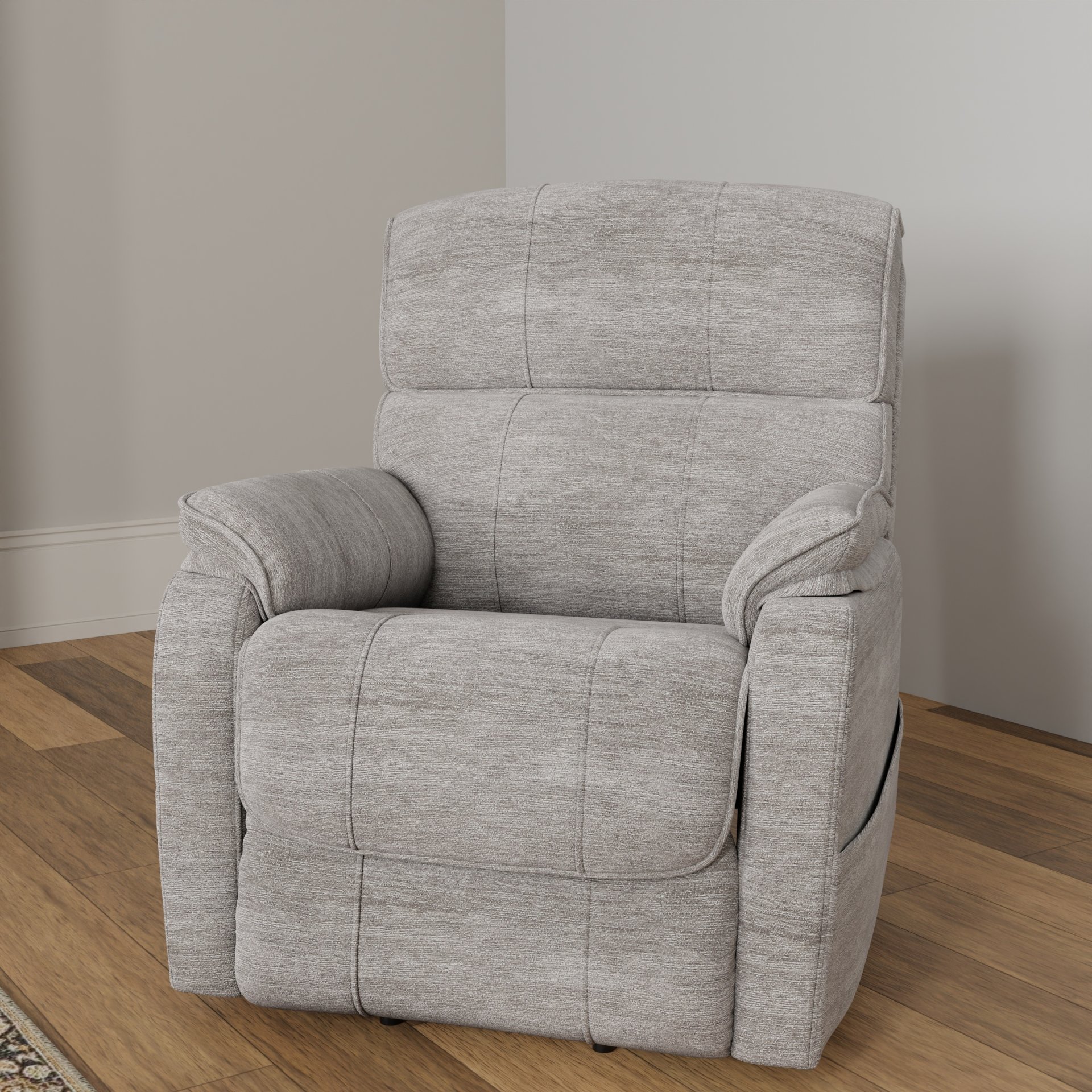 Lucie - Fabric Power Lift Chair - Gray - Image 8