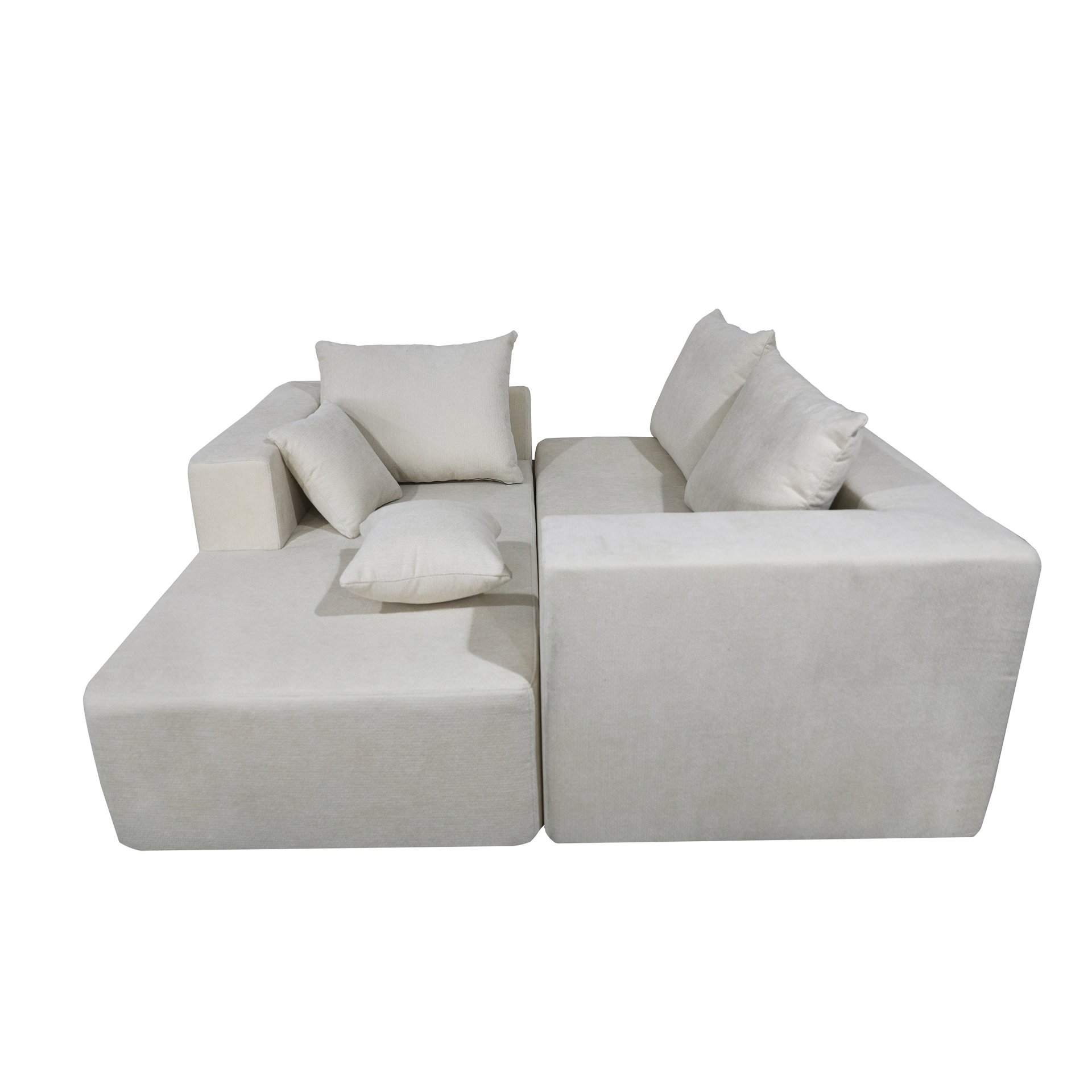 Corner Combination Sofa Sectional Couch, Modular Design For Living Spaces - Beige - Image 17