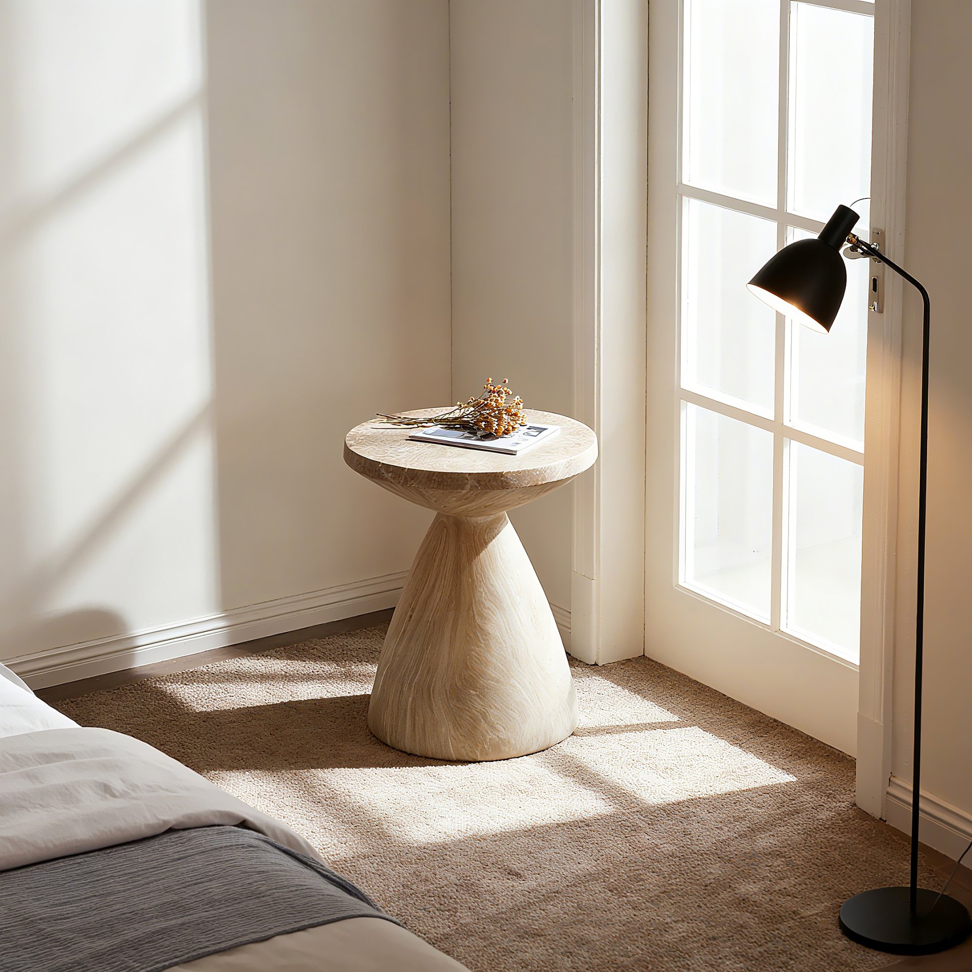 Outdoor Geometric End Table - Marble - Image 12