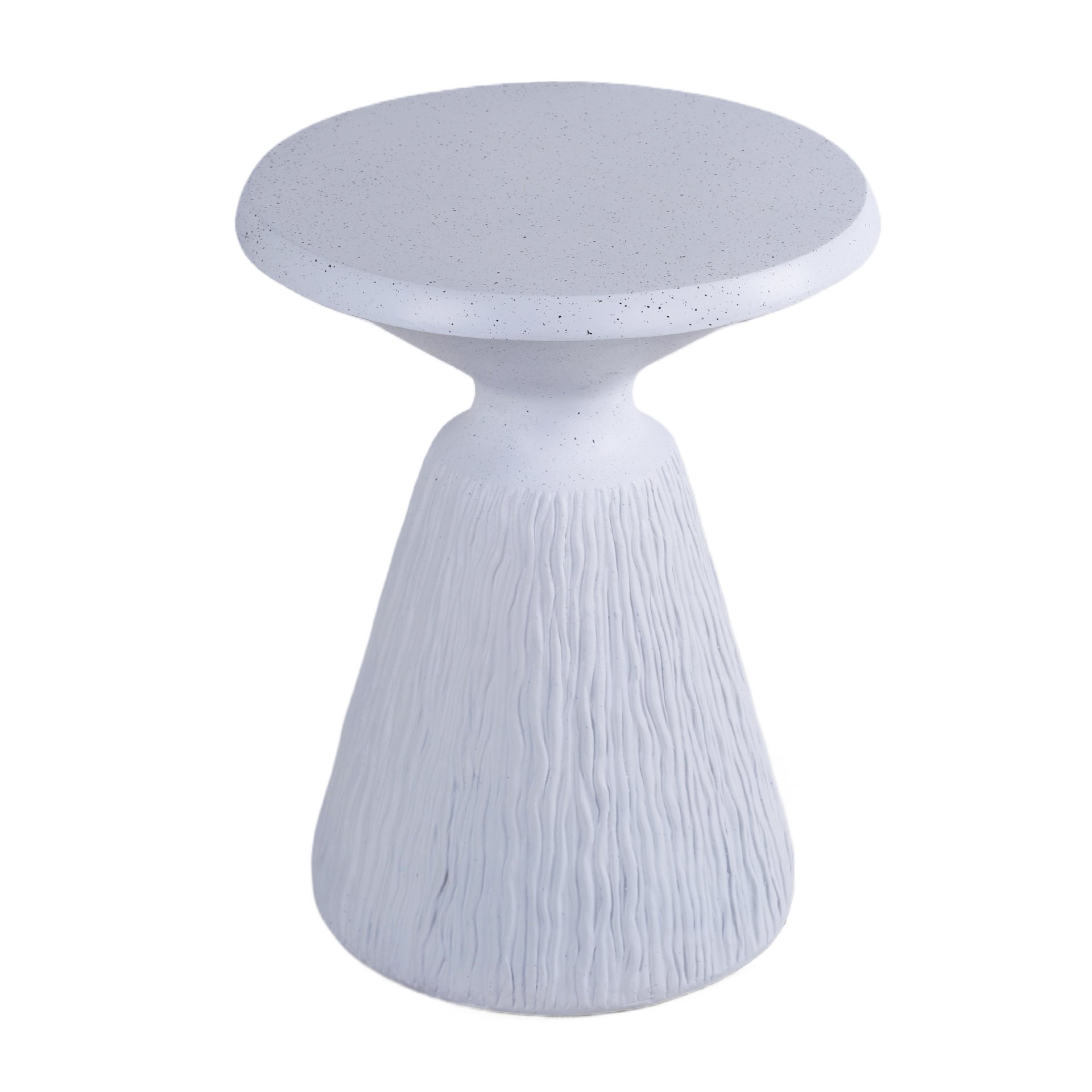 Outdoor End Table, Round Garden Stool - Aqua Gray - Image 6