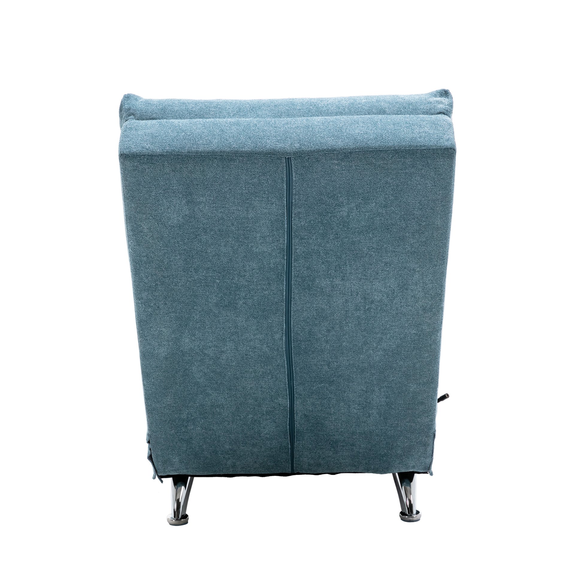 Ergonomic Linen Massage Chaise Lounge With Remote Control, 5 Modes - Blue - Image 20