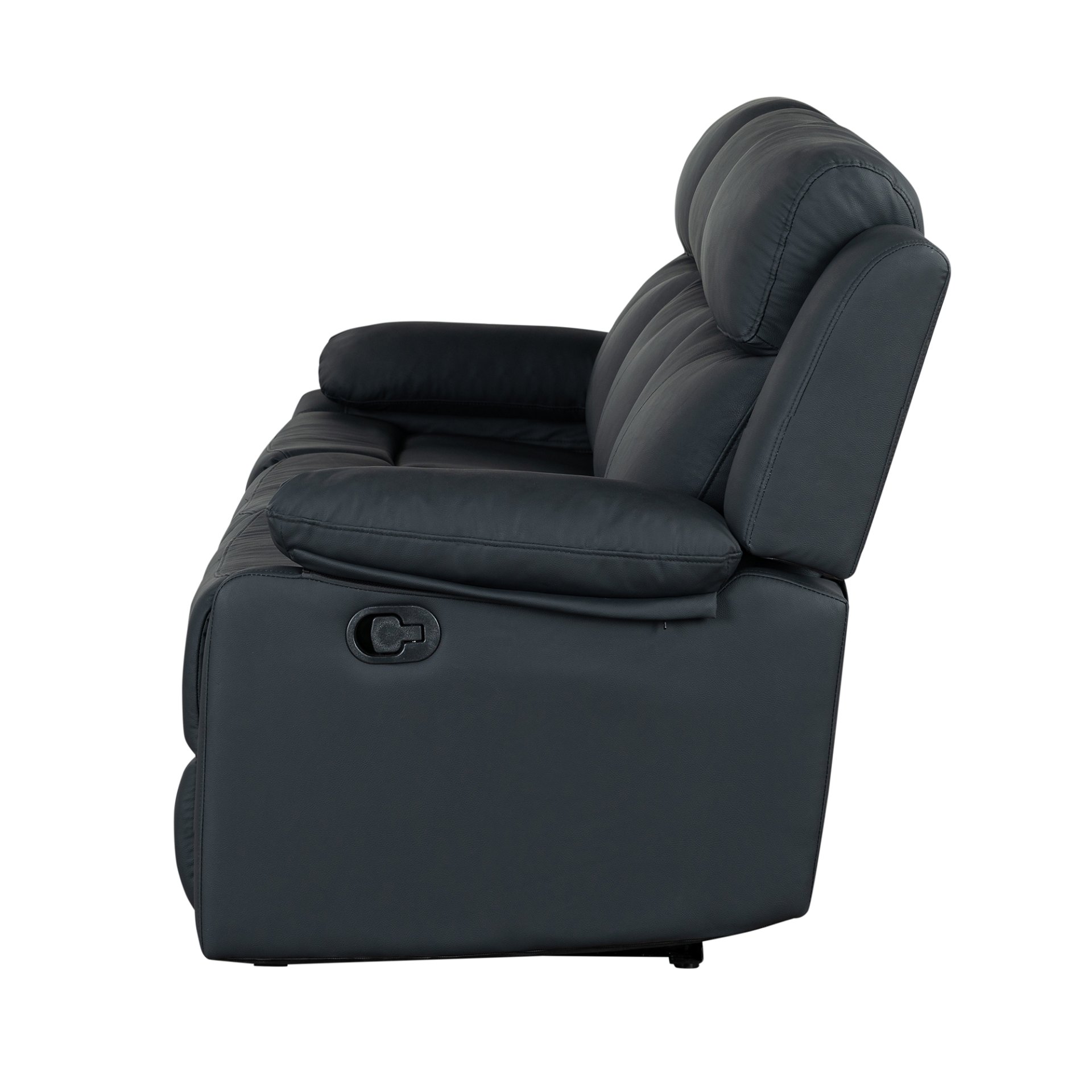 Blanche - Reclining Sofa With LED Lights - Black - Image 5