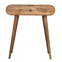 Mini Round Dressing Table - Oak