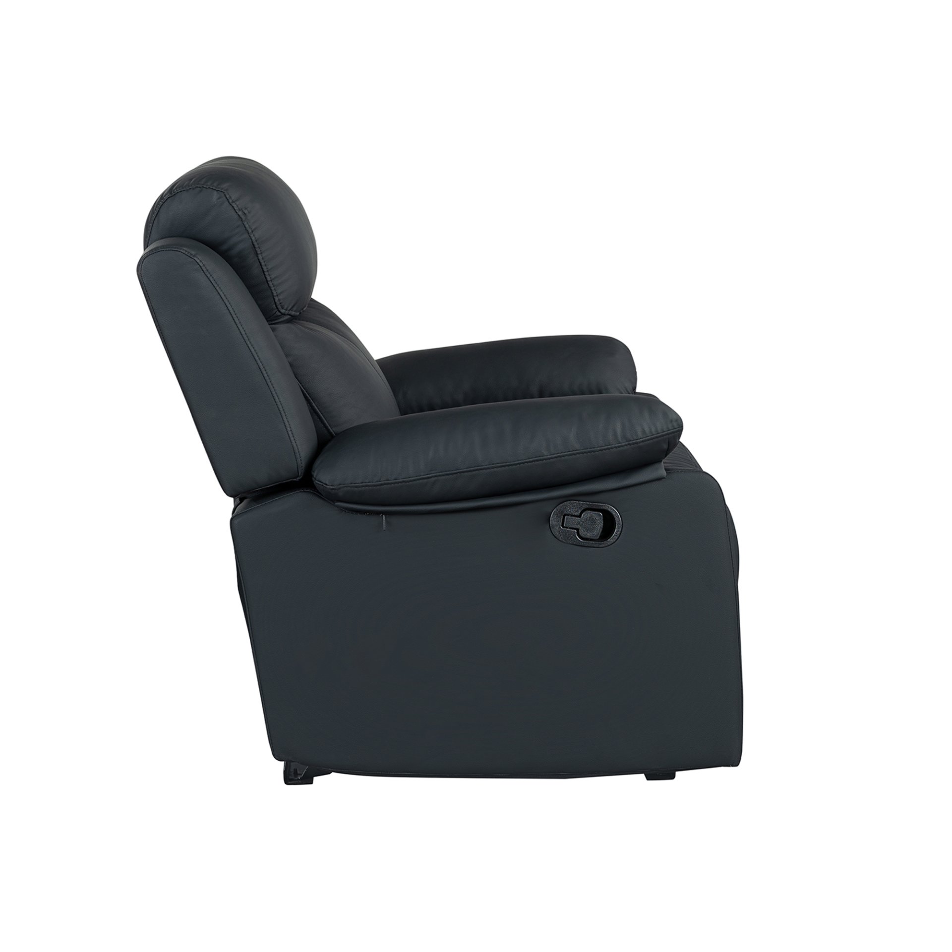 Blanche - Manual Glider Recliner With LED Lights And Pillow Top Arms - Black - Image 5