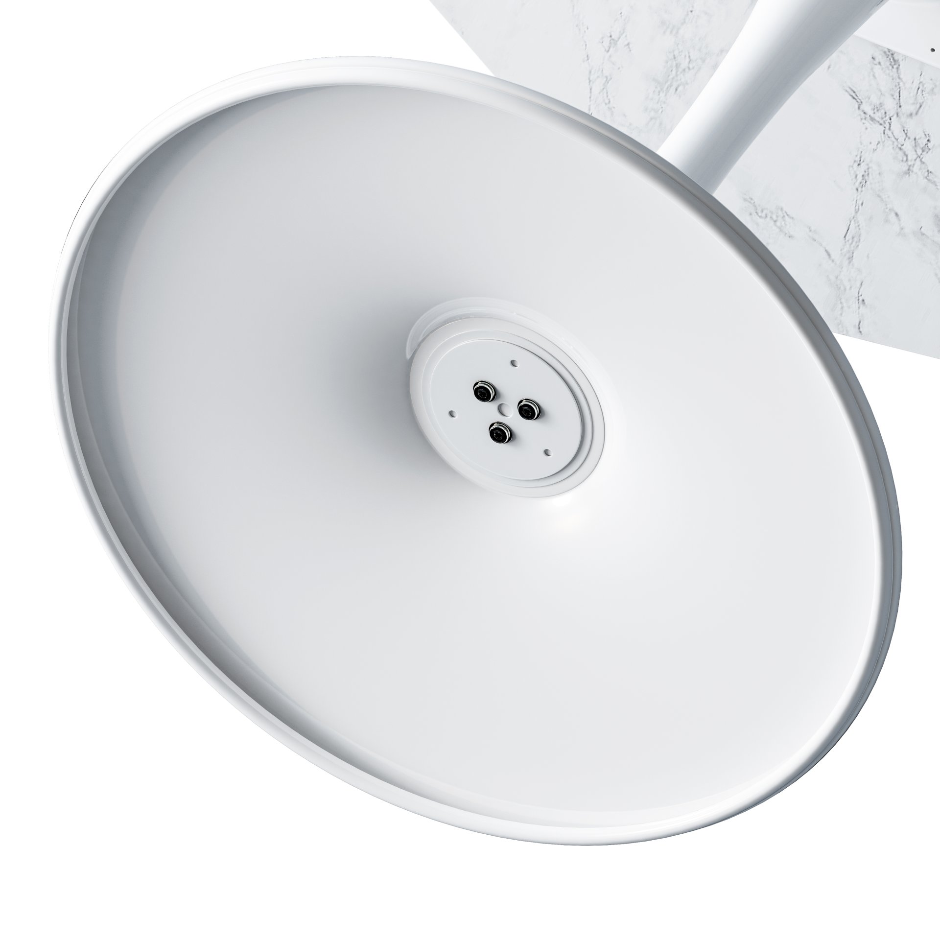 Hexagonal Coffee Table With Printed Marble Top And Base - White Marble - Image 11