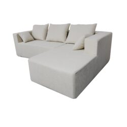 Corner Sofa And Sofa Bed With High Density Sponge - Beige