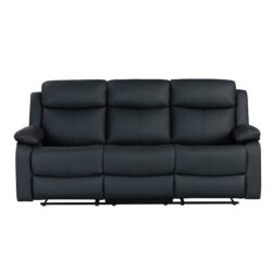 Blanche - Reclining Sofa With LED Lights - Black