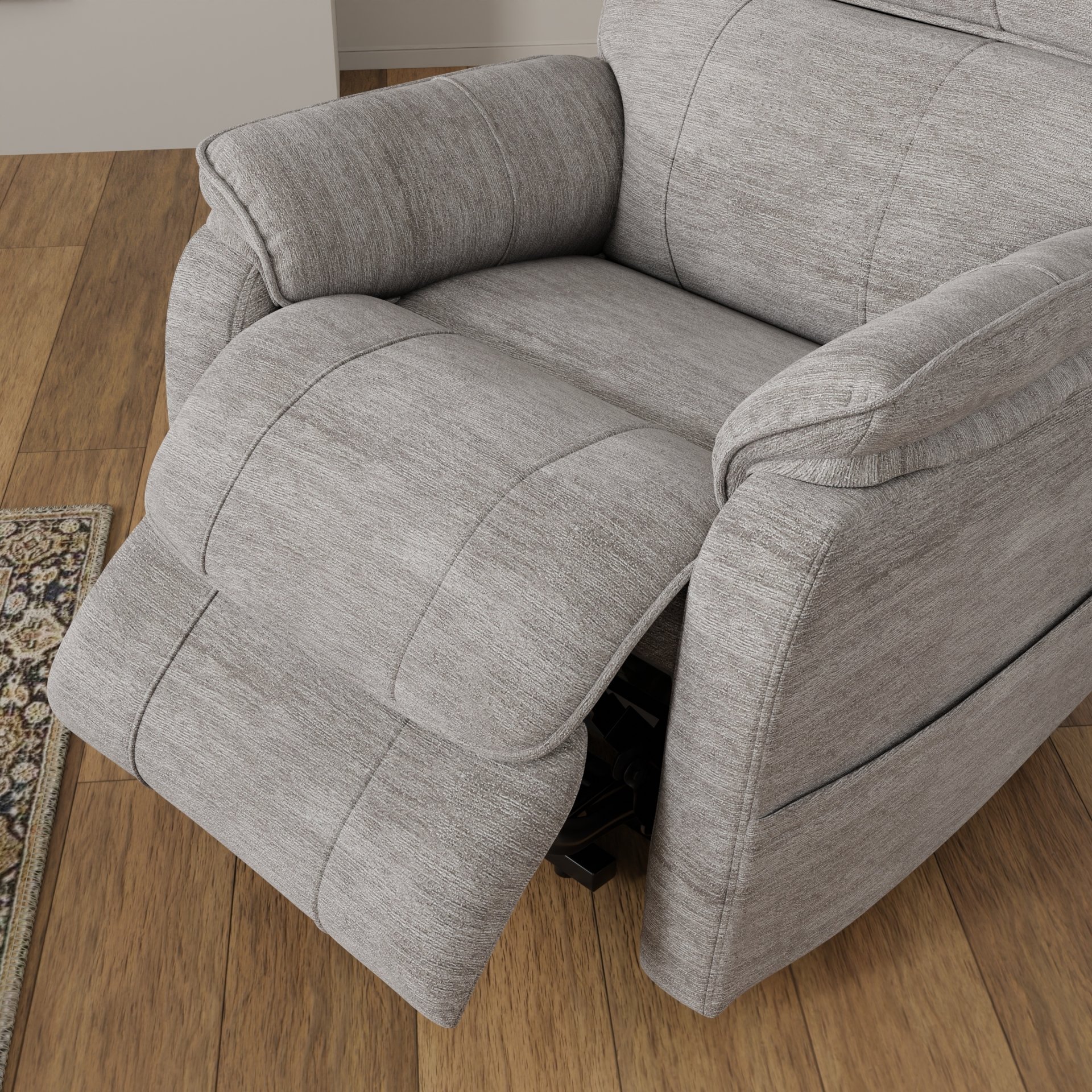 Lucie - Fabric Power Lift Chair - Gray - Image 7