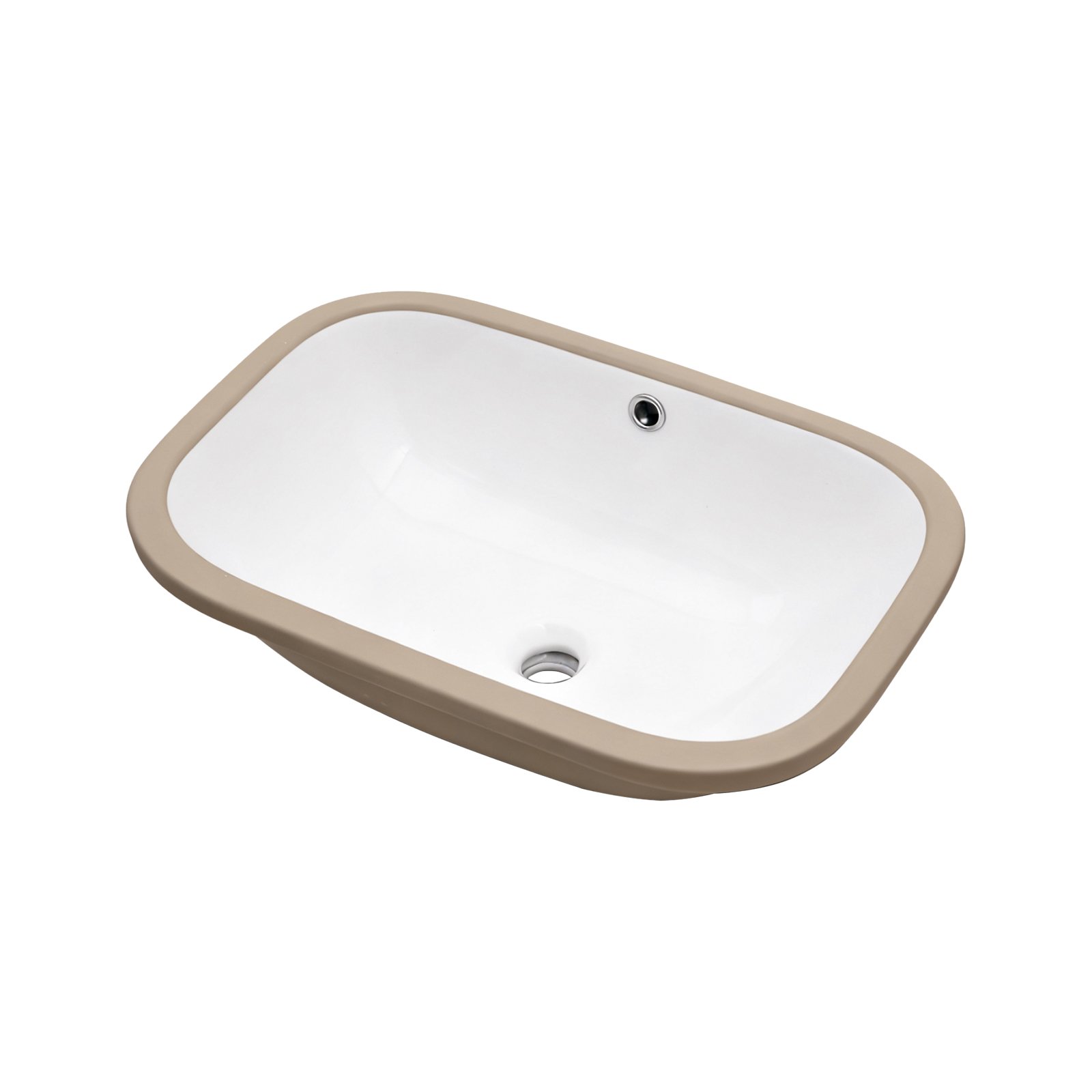 Undermount Bathroom Sink With Overflow, Premium High Temp Fired - White - Image 2