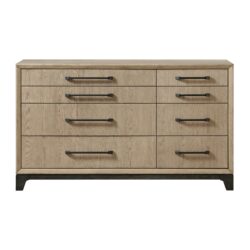 8 Drawer Dresser With Feet And Pulls - Brown