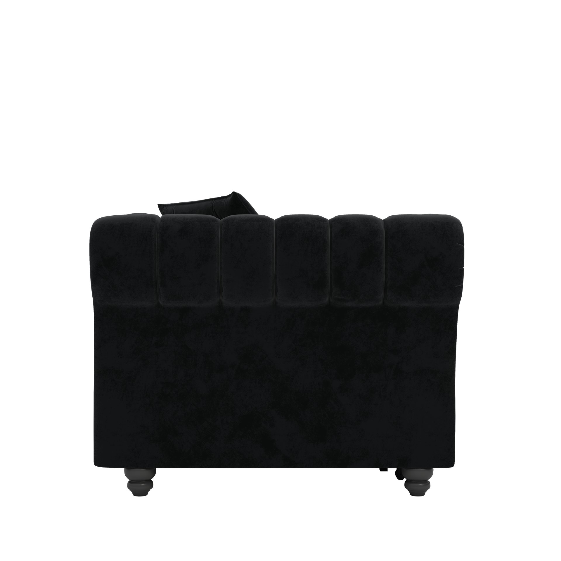 3 In 1 Pull Out Sofa Bed, Convertible Sleeper Sofa Bed, 3 Seater Sofa With Movable Ottoman - Black - Image 24
