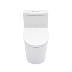 1 Piece Toilet For Bathroom, Dual Flush 1.24 / 1.43 Gpf, Soft Closing Seat - White
